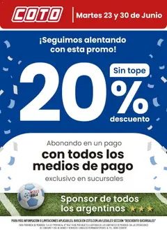 Vista previa Coto - Descuento Sucursales válido desde el 23/06/2026