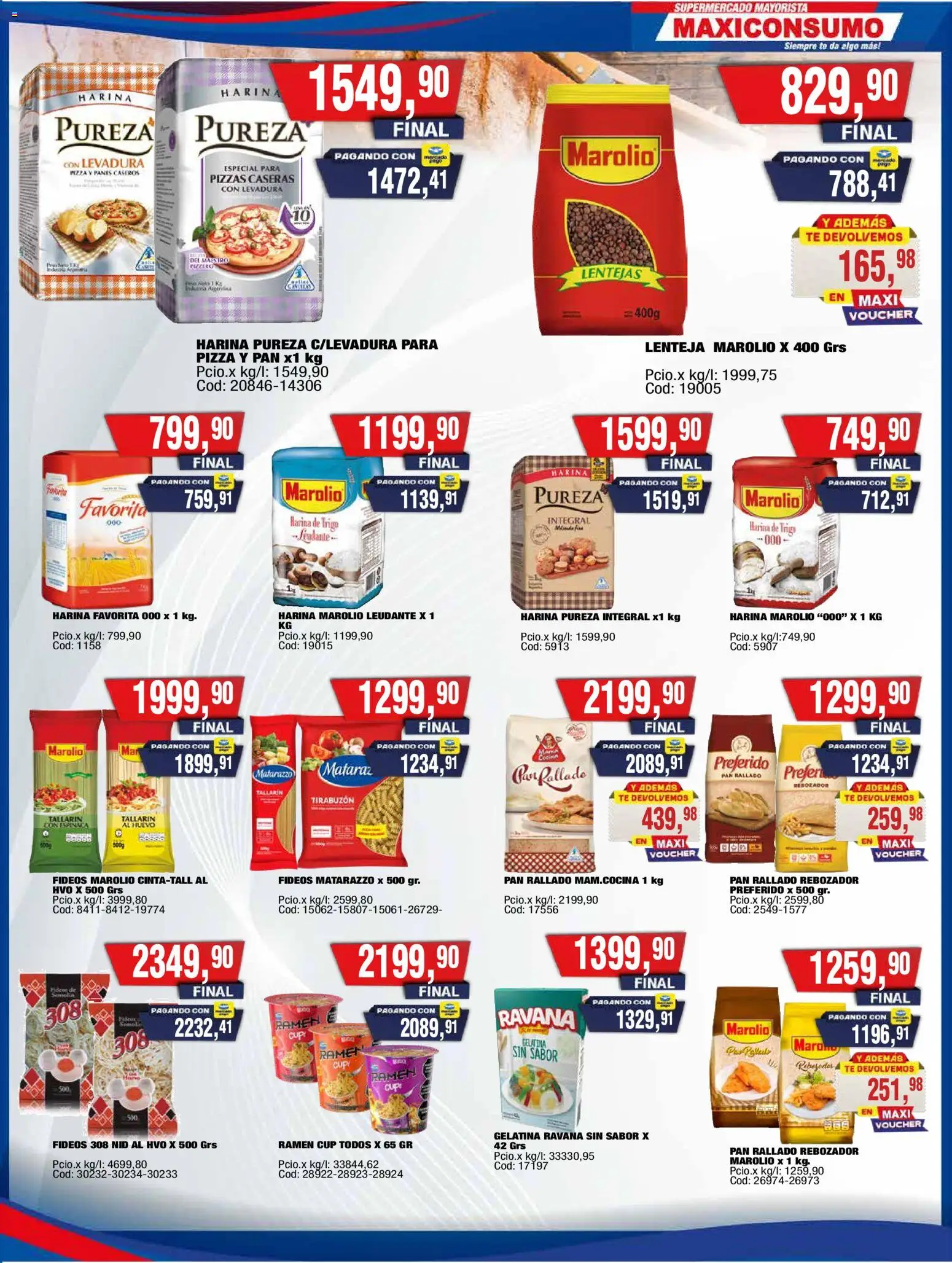 Maxiconsumo - Ofertas Zona 2 │ válido desde el 07/09/2026 | Página: 5 | Productos: Harina, Pan, Fideos, Pasta