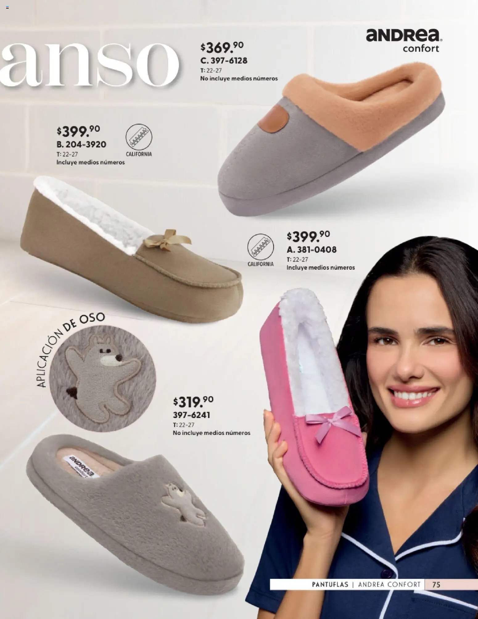 Nuevas ofertas de Andrea válidas en toda la República Mexicana desde el 23/08/2026. ¡Encuentra las mejores ofertas en Andrea catálogo Calzado Confort! | Página: 75