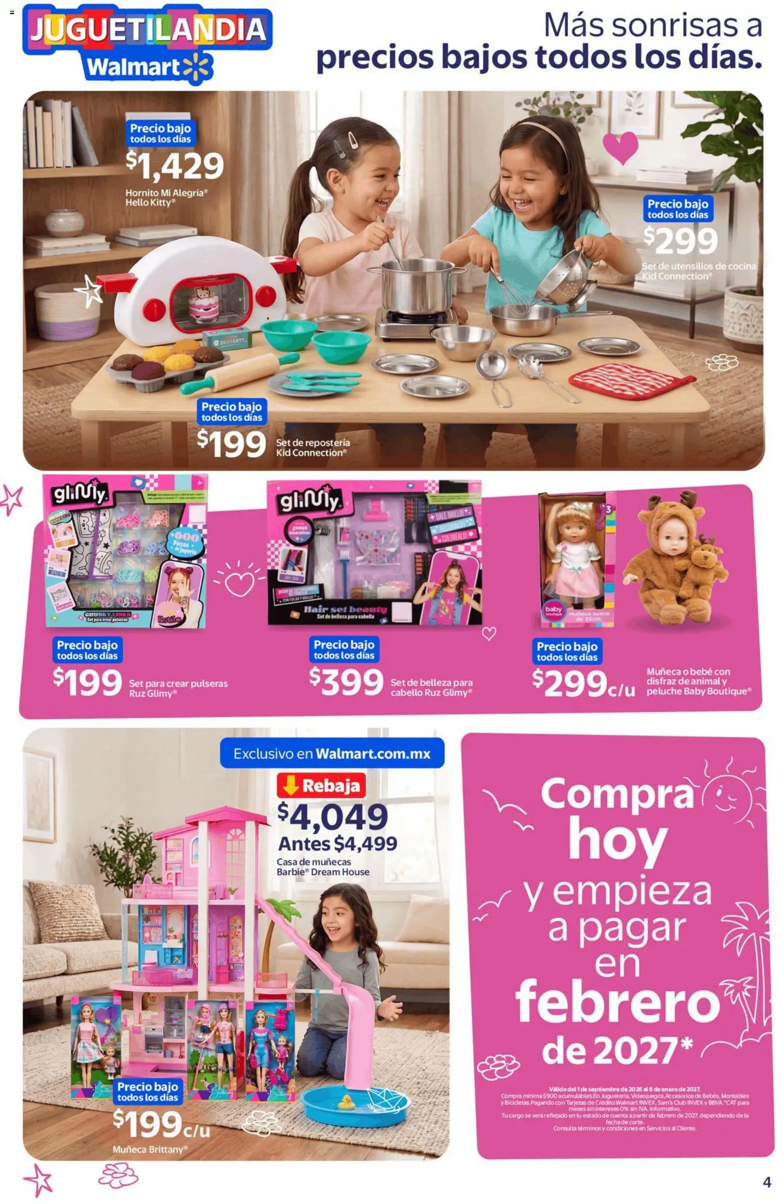 Nuevas ofertas de Walmart válidas en toda la República Mexicana desde el 28/09/2026. ¡Encuentra las mejores ofertas en Walmart folleto Juguetilandia! | Página: 5 | Productos: Cocina, Utensilios de cocina, Casa de muñecas