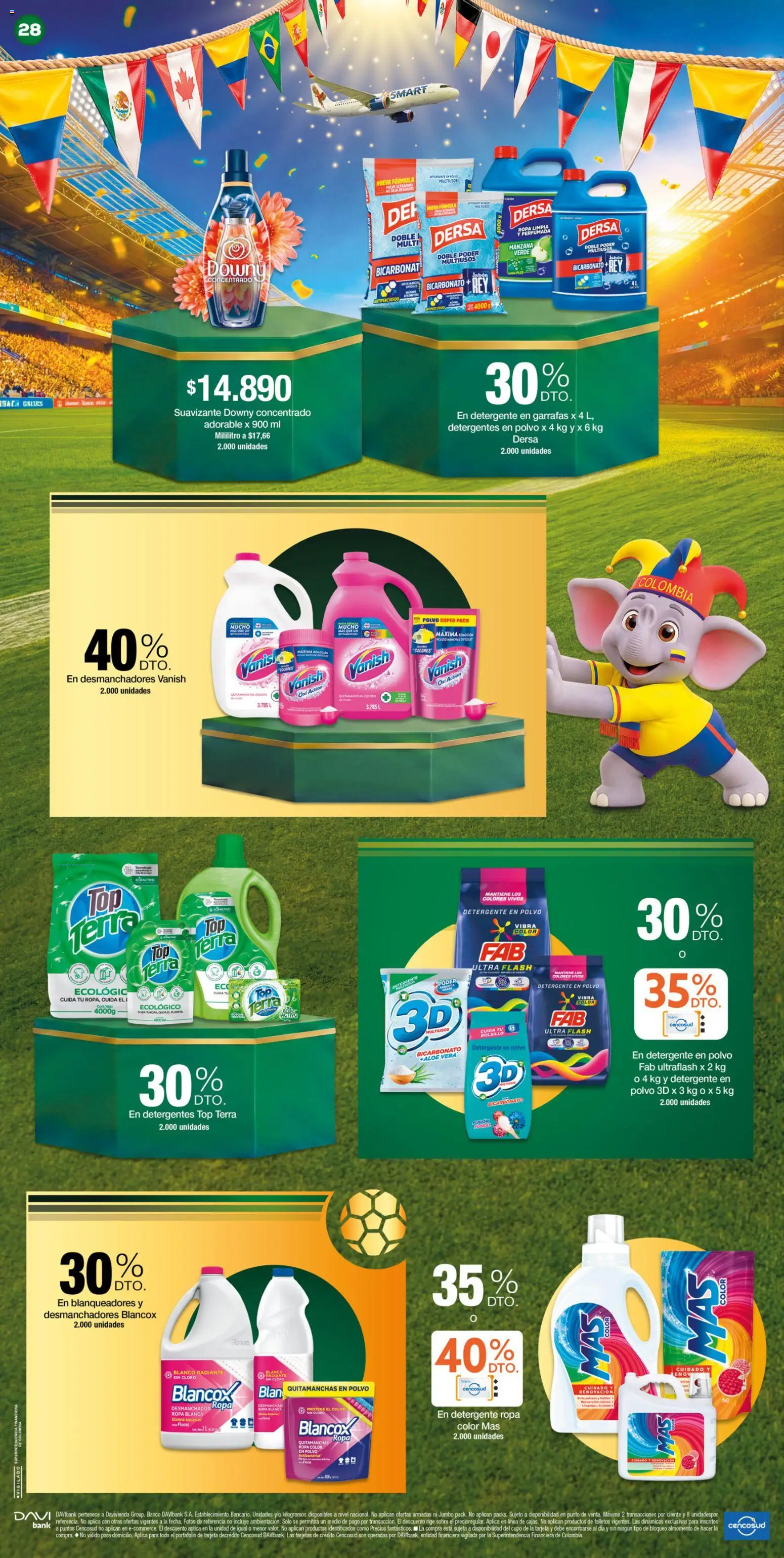 Jumbo revista - valida desde el 25/06/2026 | Página: 28 | Productos: Banco, Sobre, Jabón, Ropa