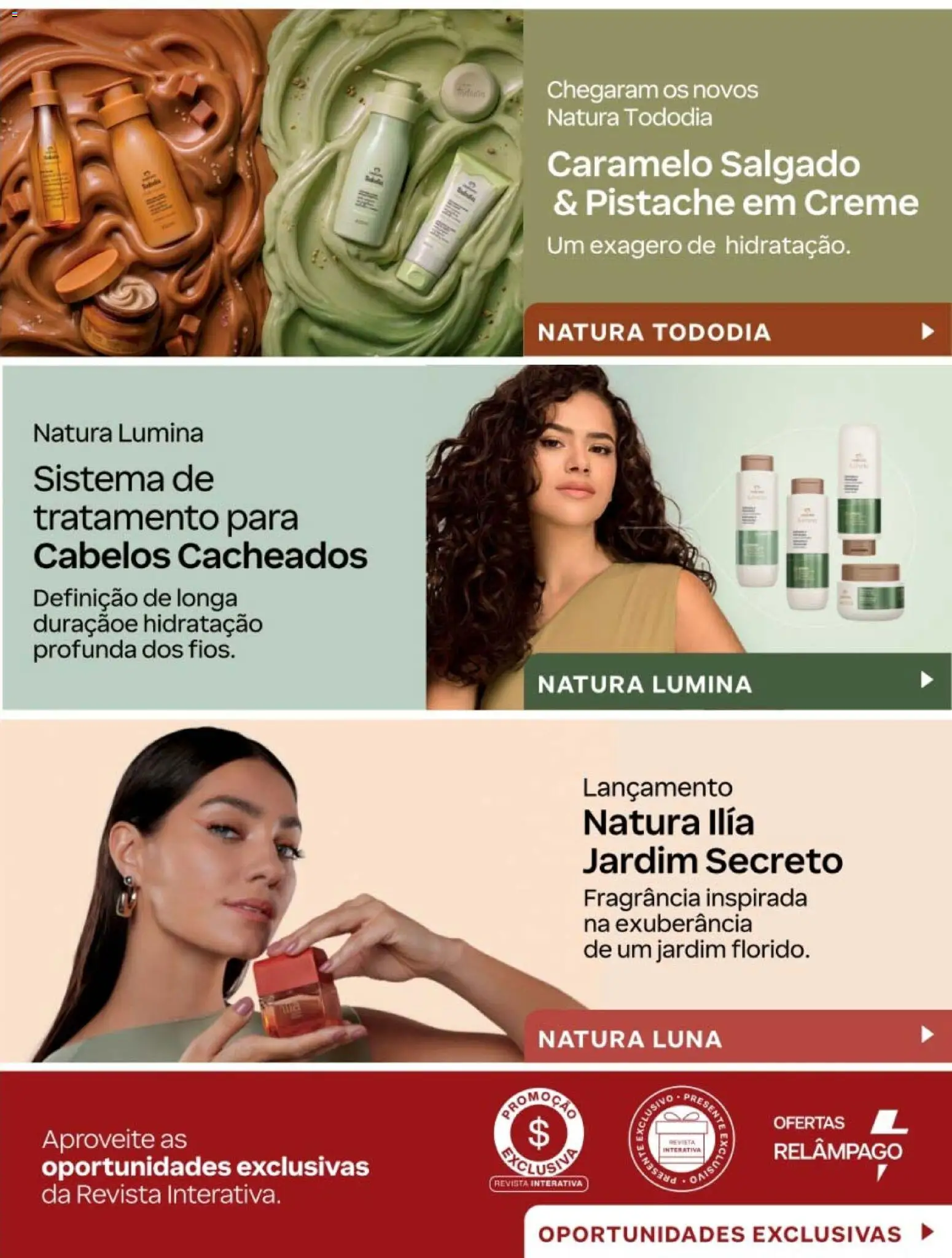 Natura Folheto - válido de 19/07/2026 | Página: 3 | Produtos: Pistache, Fragrância, Revista, Creme