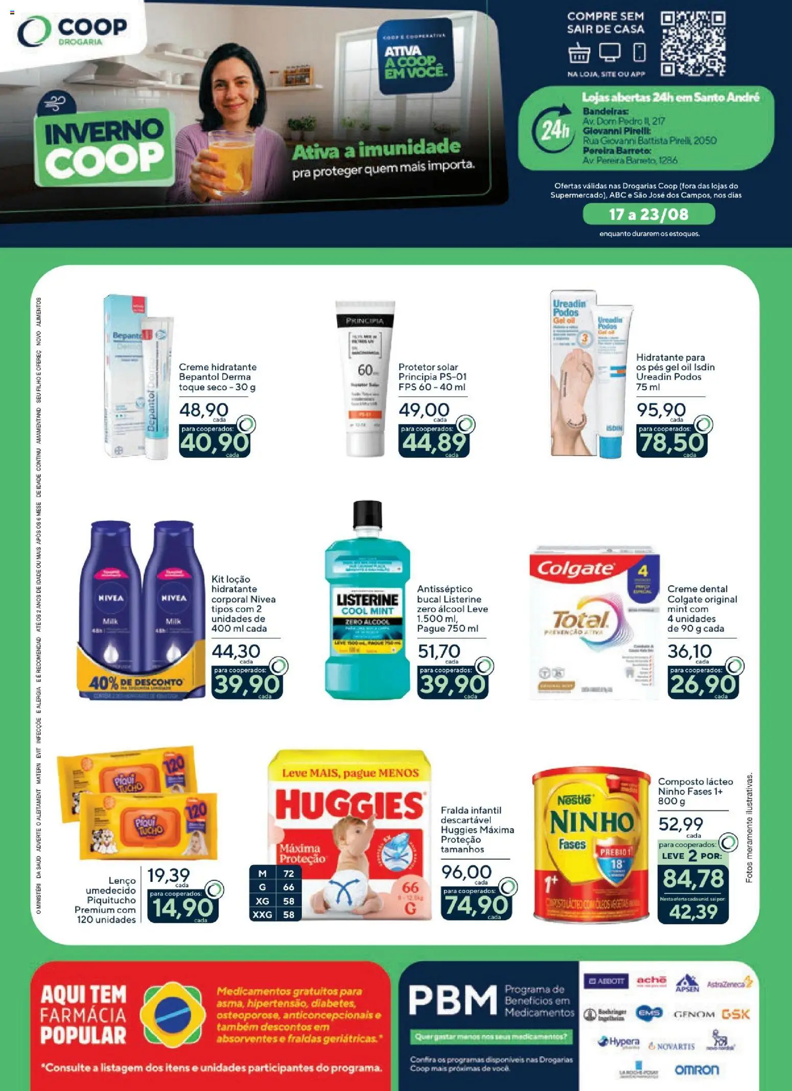 Coop Folheto - válido de 14/08/2026 | Página: 1 | Produtos: Lenço, Alimentos, Creme, Pirelli