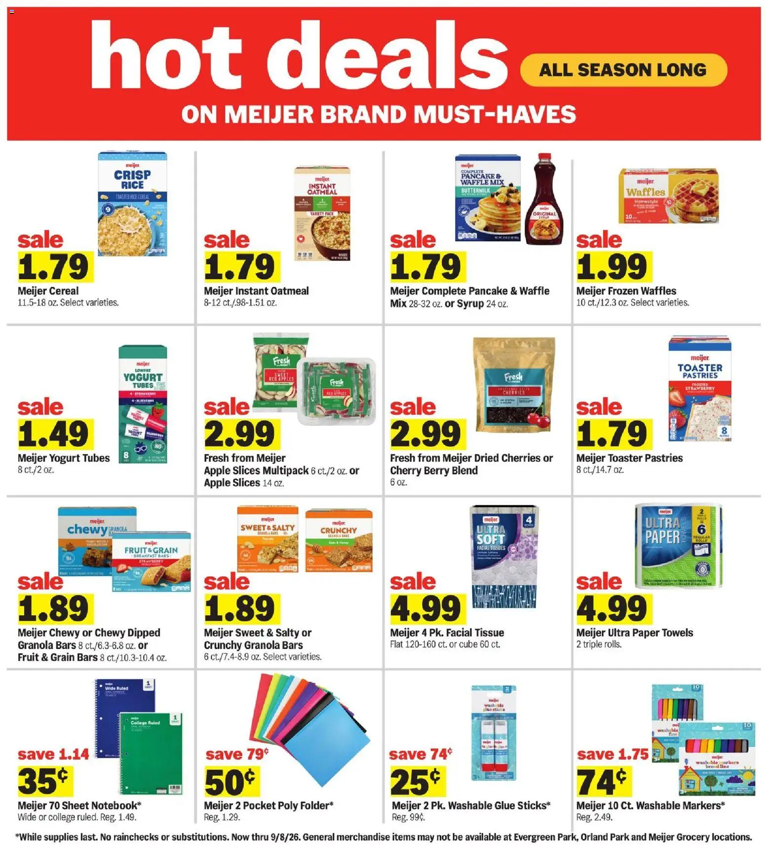 Meijer Weekly Ad - valid from 08/19/2026 | Page: 14 | Products: Cherries, Waffles, Sheet, Pastries