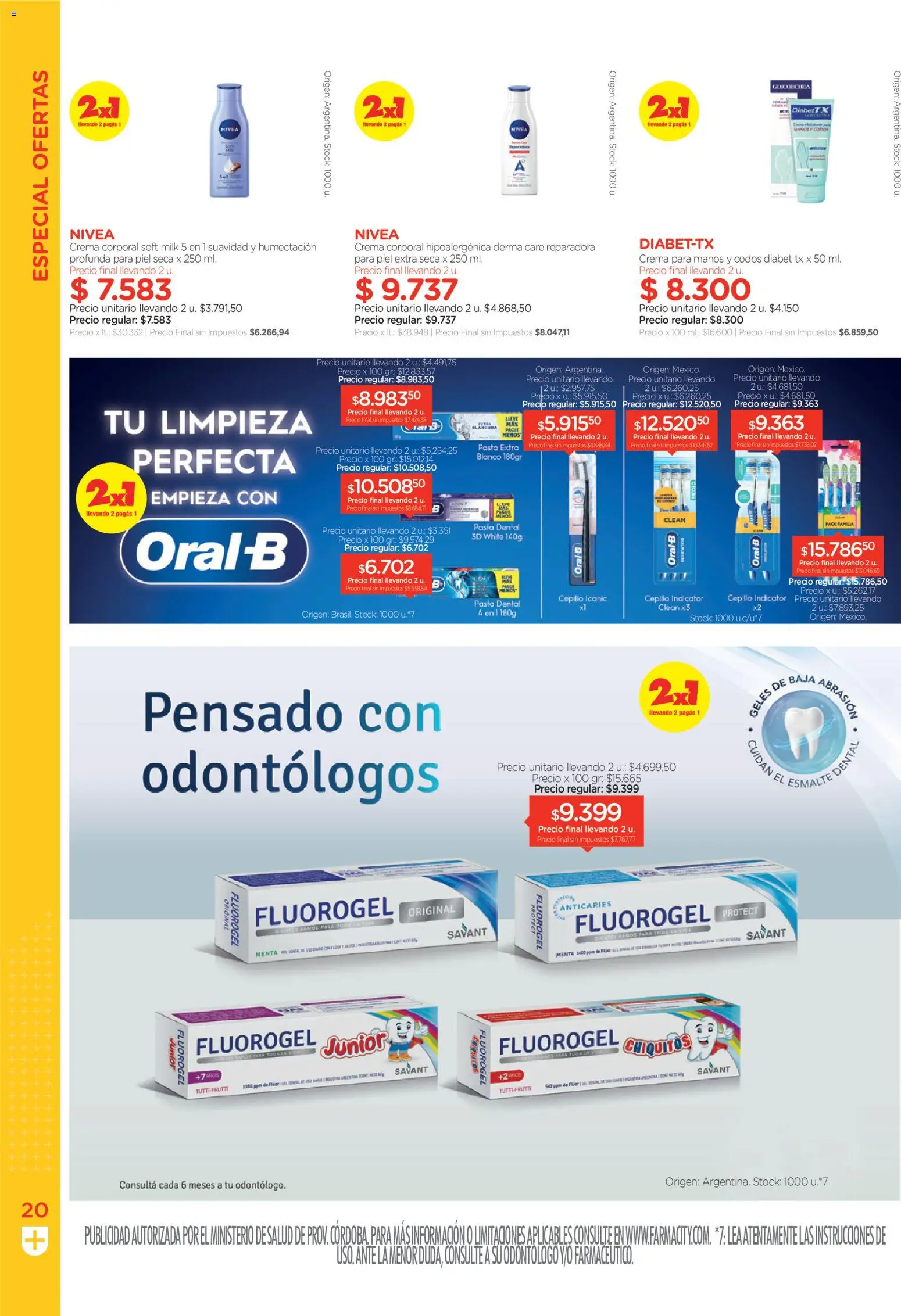 Farmacity catálogo │ válido desde el 02.06.2026 | Página: 20 | Productos: Cepillo, Pasta dental, Pasta, Crema
