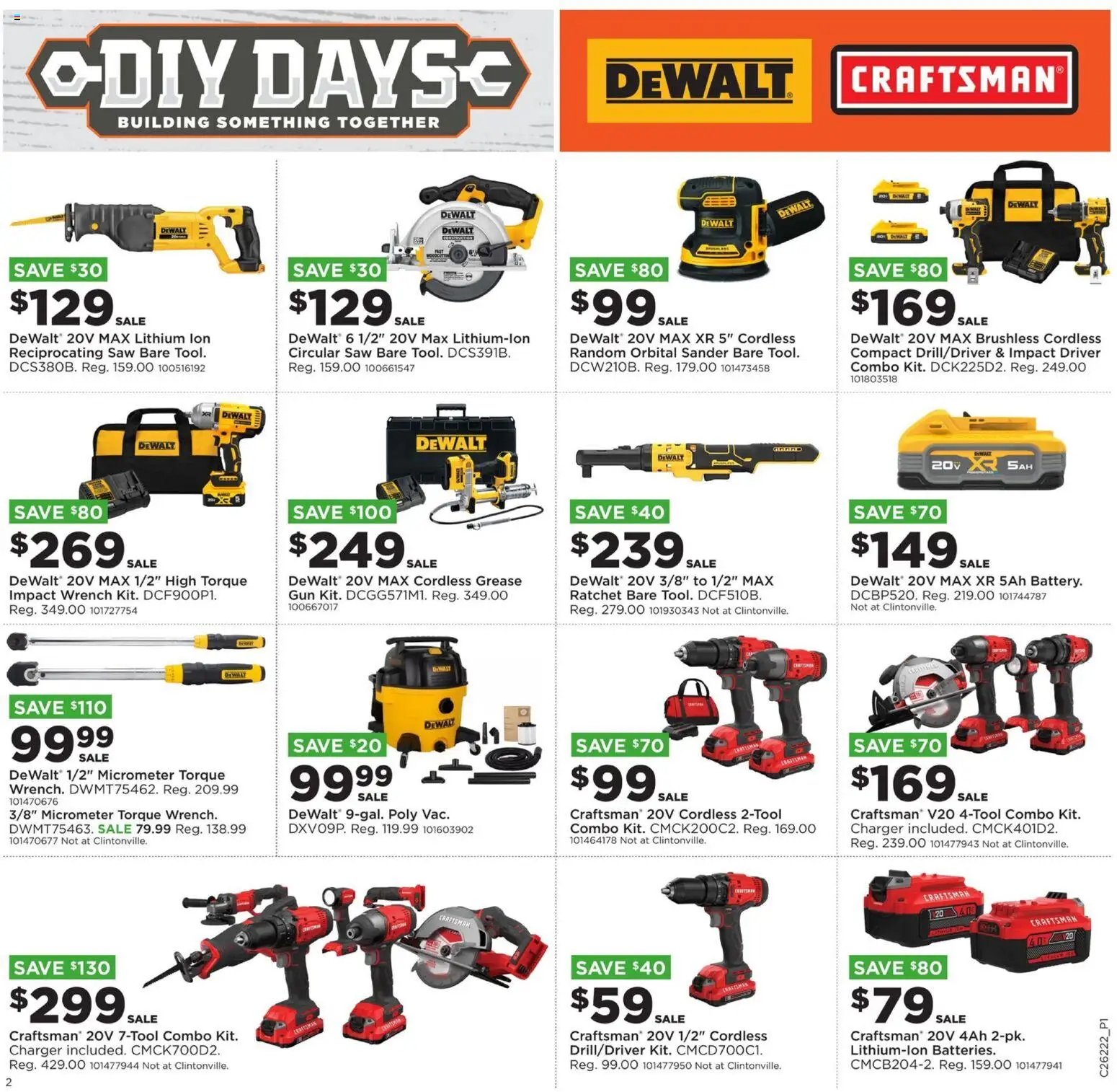 Mills Fleet Farm DIY Days - valid from 26.05.2026 | Page: 2 | Products: Sander, Reciprocating Saw, Charger, Gun