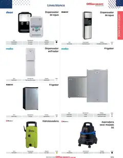 Vista previa de Office Depot catálogo 2026, nuevo folleto de la tienda, válido en México a partir del 12/01/2026 | Página: 207 | Productos: Agua, Hidrolavadora, Frigobar, Top