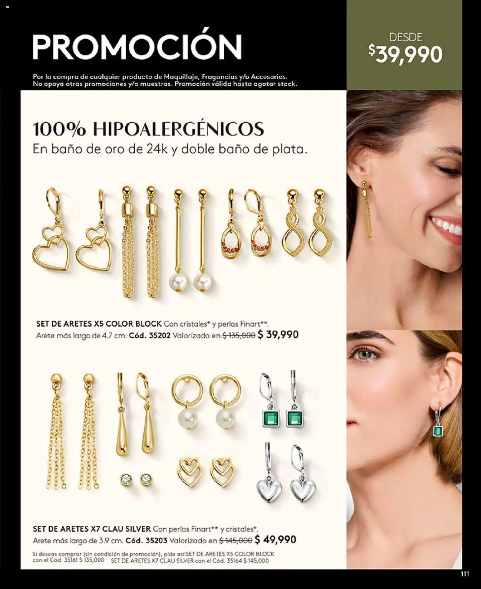 Ésika revista - valida desde el 17/07/2026 | Página: 111 | Productos: Aretes, Baño