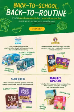 Preview of Sprouts weekly ads valid from 07/29/2026 | Page: 4 | Products: Chocolate, Pasta, Water, Chocolate Chip