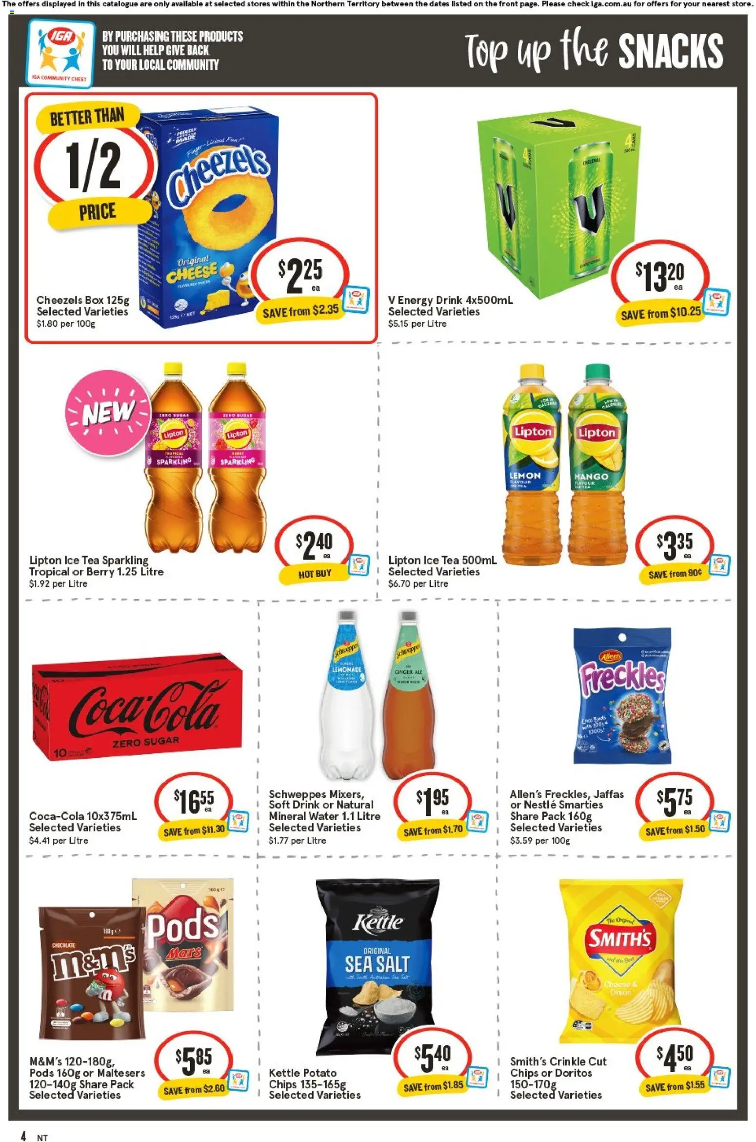 IGA catalogue - valid from 12/08/2026 | Page: 5 | Products: Energy drink, Chips, Salt, Mango