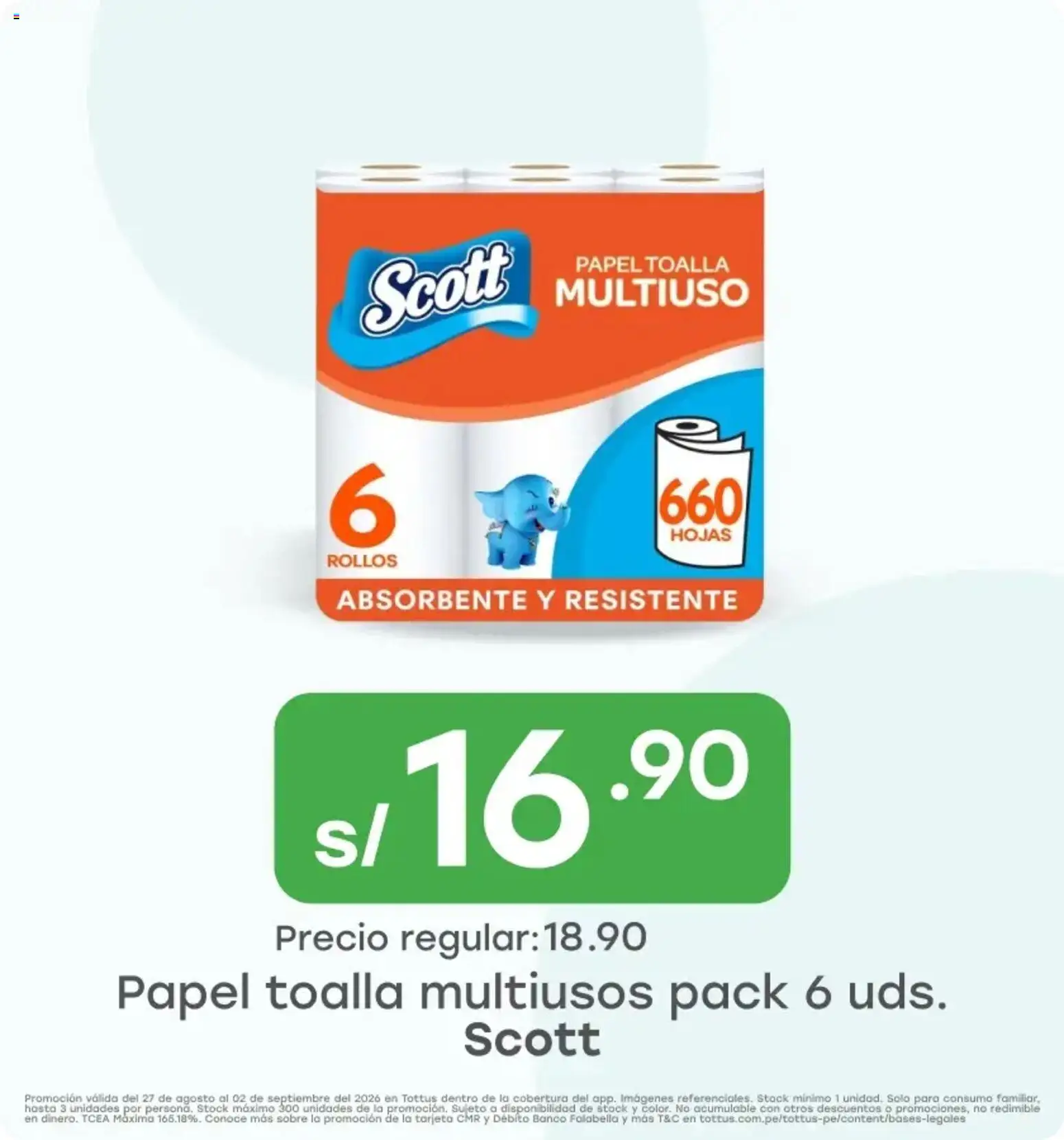 Catálogo Tottus válido desde 27/08/2026 | Página: 2 | Productos: Toalla