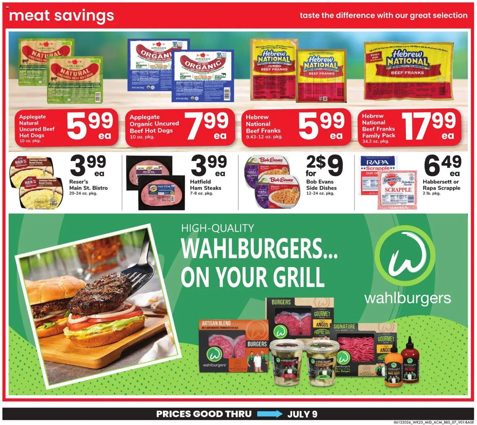 Acme Big Book of Savings - valid from 12.06.2026 | Page: 7 | Products: Potatoes, Sauce, Dill, Hot Dogs