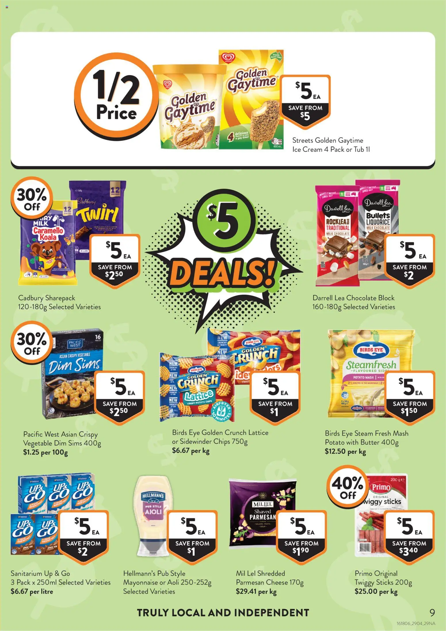 Foodworks catalogue - valid from 29.04.2026 | Page: 9 | Products: Butter, Chips, Mayonnaise, Up & go