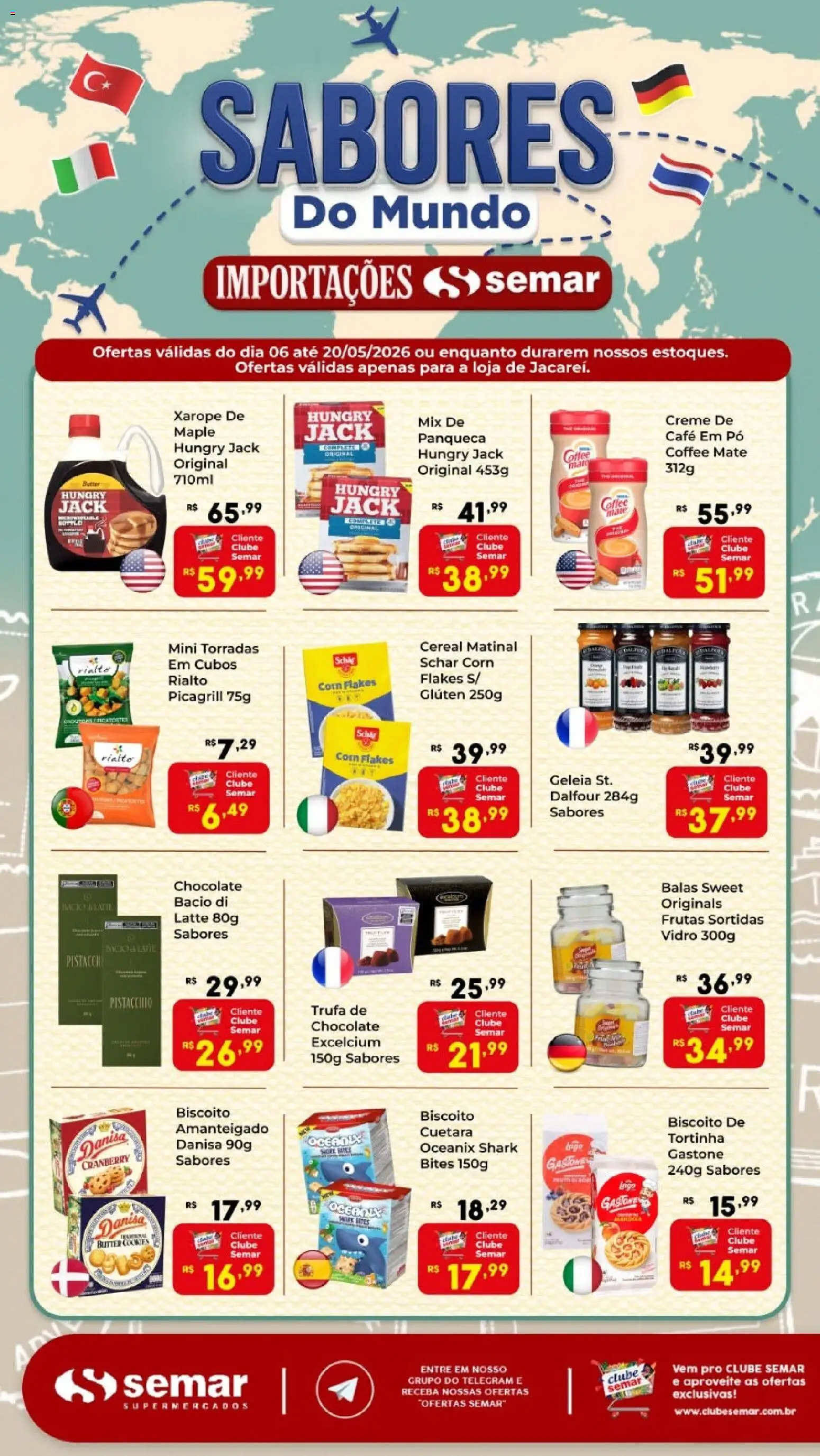 Semar Supermercado Folheto - válido de 06.05.2026 | Página: 1 | Produtos: Pó, Biscoito, Café, Xarope