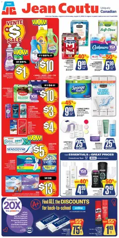 Preview of Jean Coutu weekly flyer from shop Jean Coutu valid from Aug 6, 2026