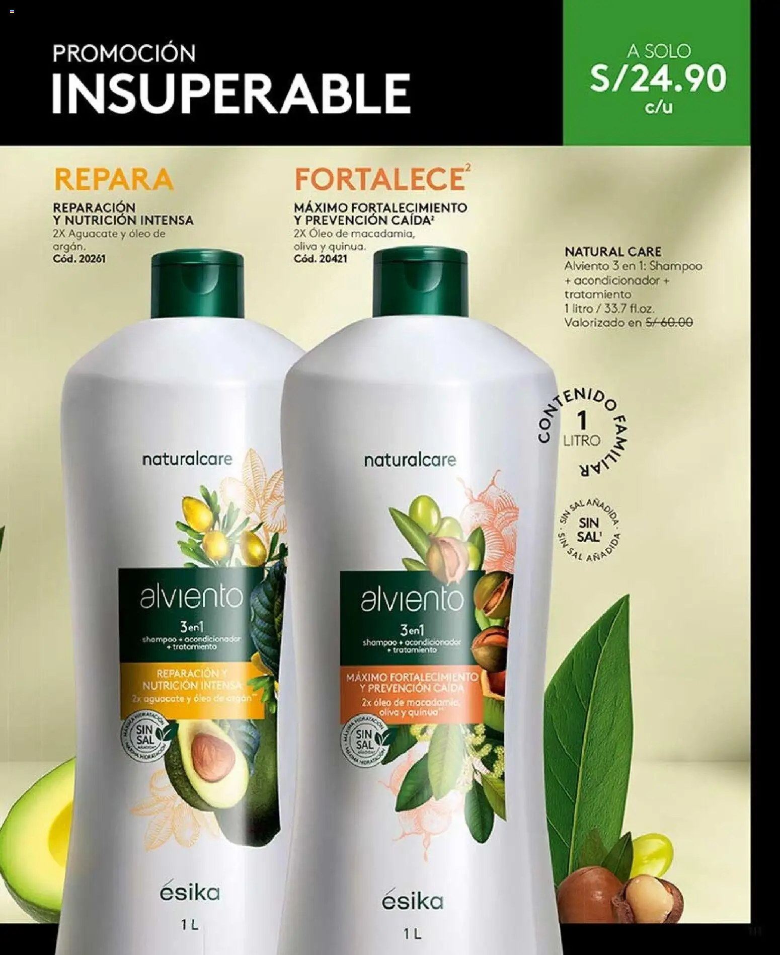 Catálogo Ésika válido desde 22/08/2026 | Página: 111 | Productos: Shampoo, Aguacate, Sal, Quinua