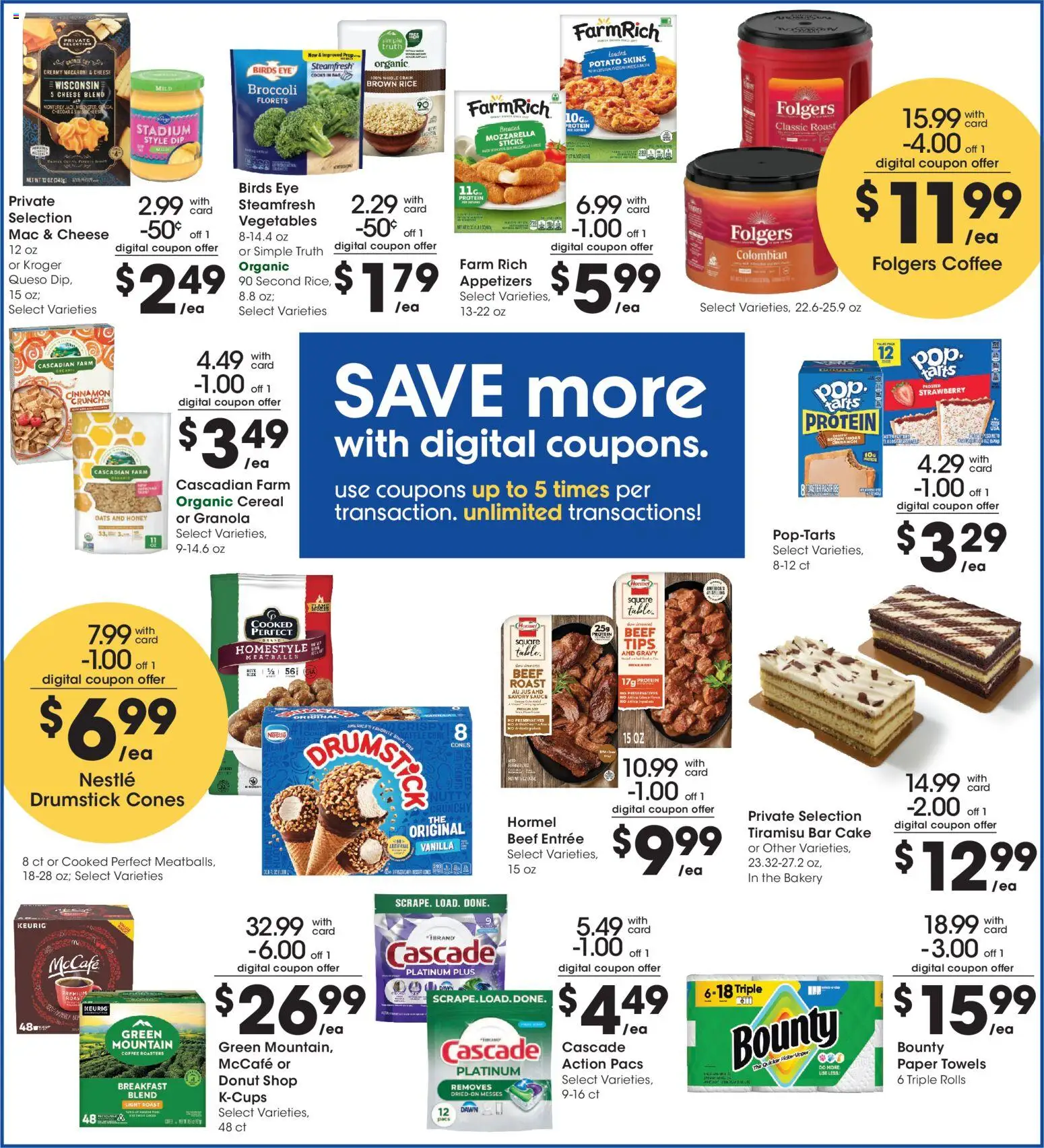 Dillons Weekly Ad - valid from 09/23/2026 | Page: 5 | Products: Table, Beef, Vegetables, Paper towels
