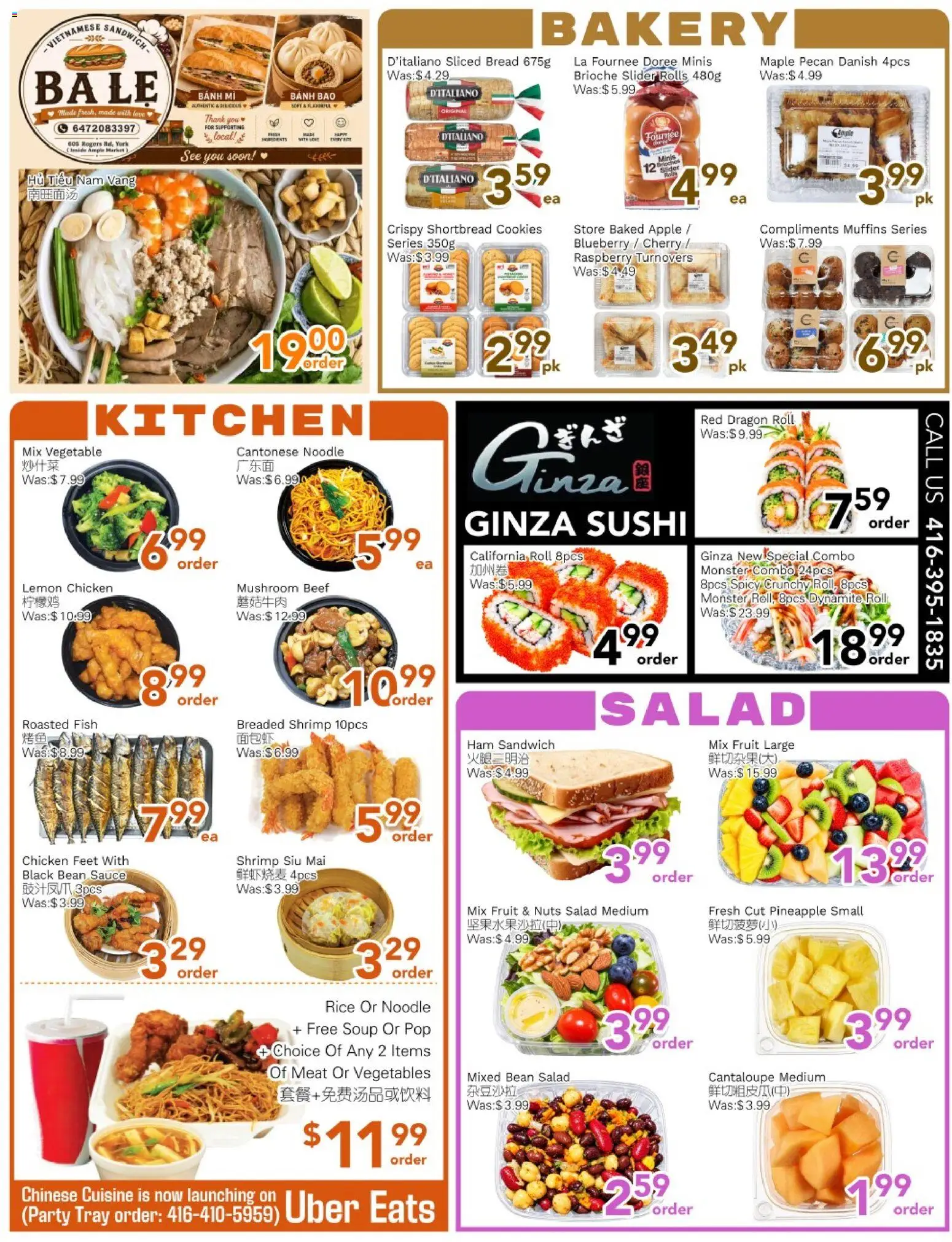 Ample Food Market flyer valid from Oct 2, 2026 | Page: 2 | Products: Pineapple, Nuts, Bread, Ham