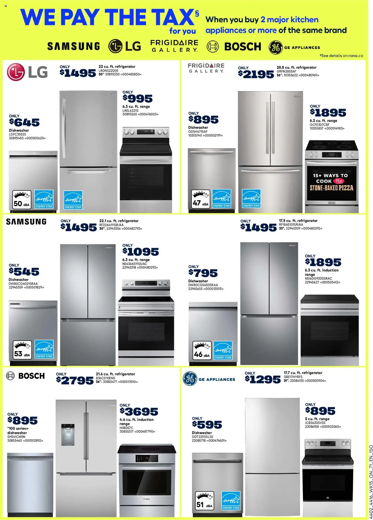 Rona flyer valid from 07.05.2026 | Page: 21 | Products: Refrigerator, Dishwasher, Pizza