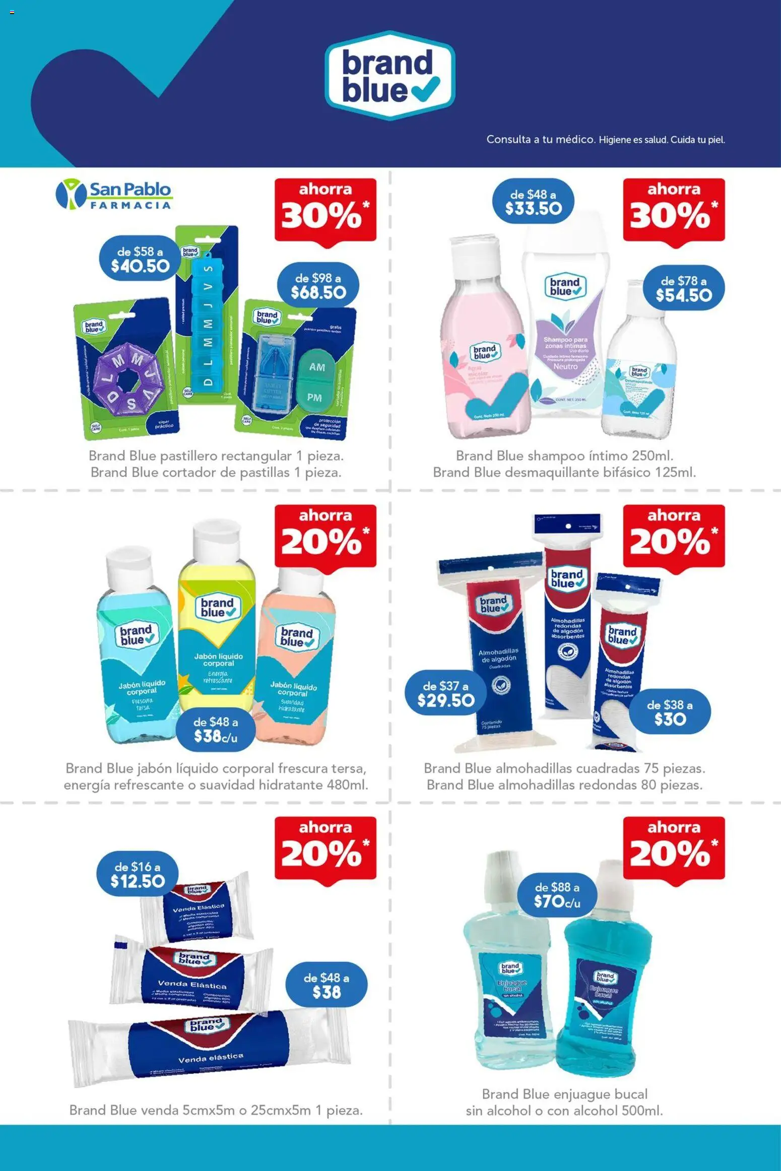 Nuevas ofertas de Farmacia San Pablo válidas en toda la República Mexicana desde el 03.05.2026. ¡Encuentra las mejores ofertas en Farmacia San Pablo catálogo! | Página: 5 | Productos: Jabón líquido, Algodón, Pastillero, Jabón