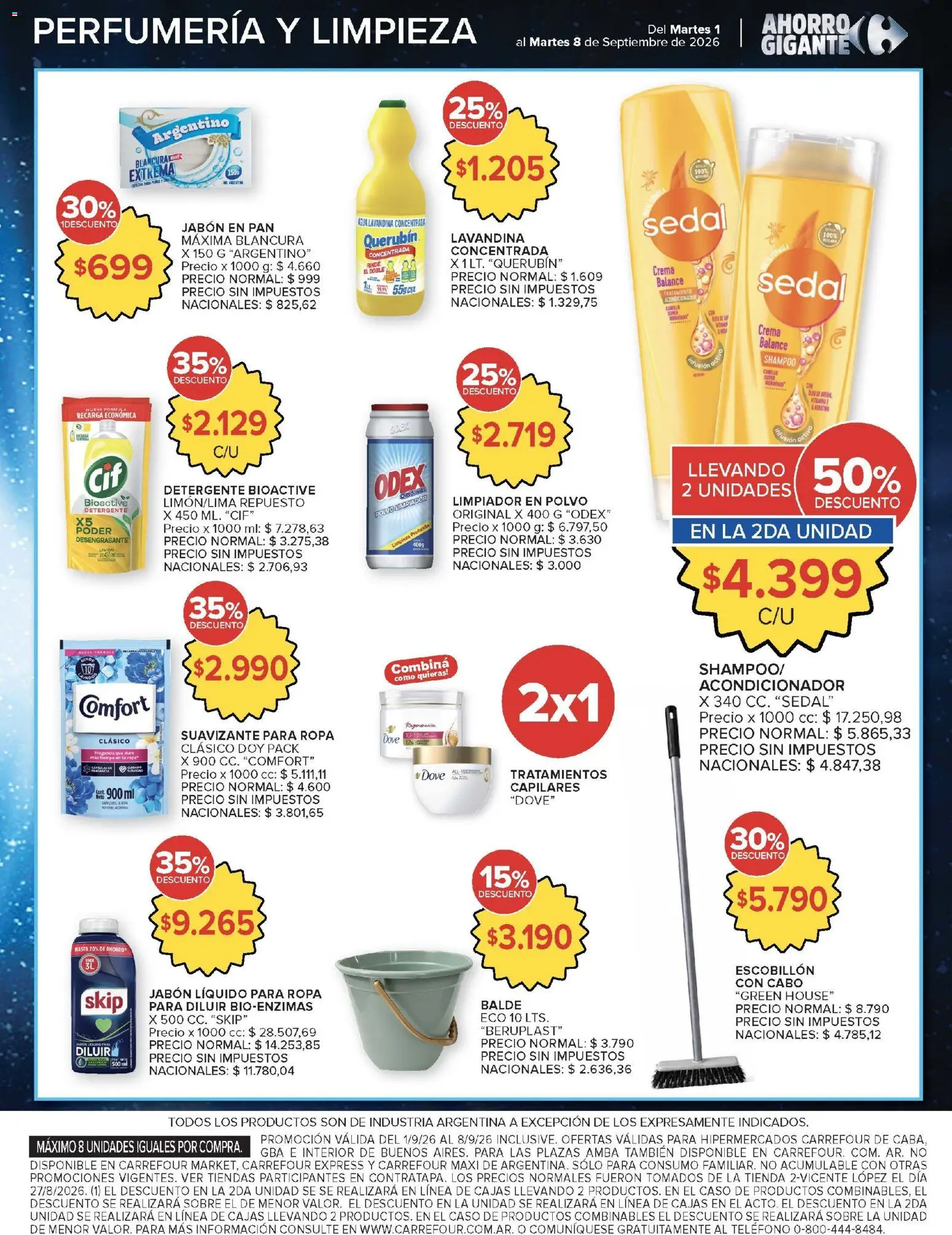 Carrefour - Carrefour Hiper │ válido desde el 01/09/2026 | Página: 15 | Productos: Acondicionador, Limón, Ropa, Suavizante