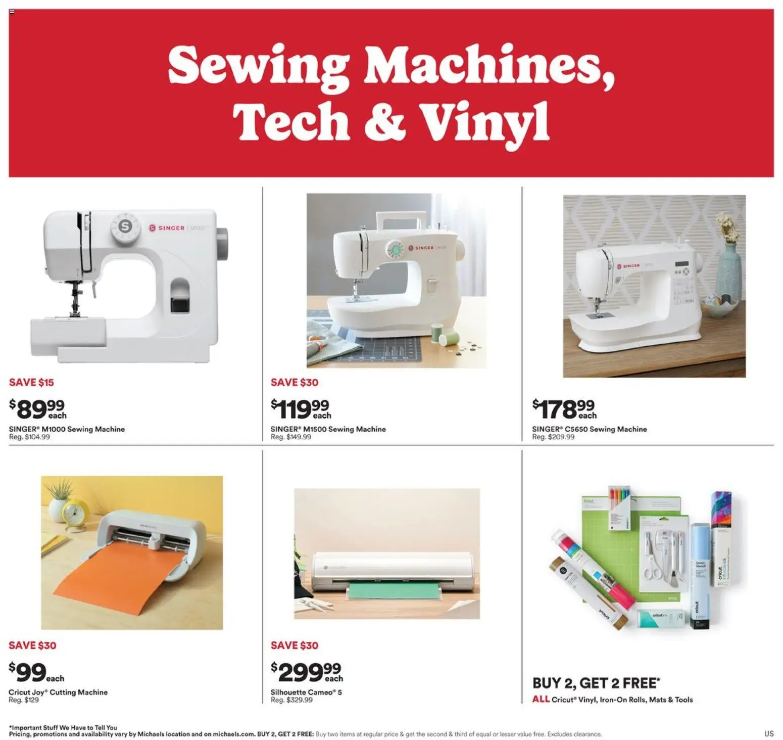 Michaels Weekly Ad - valid from 12.04.2026 | Page: 3 | Products: Sewing machine, Wok