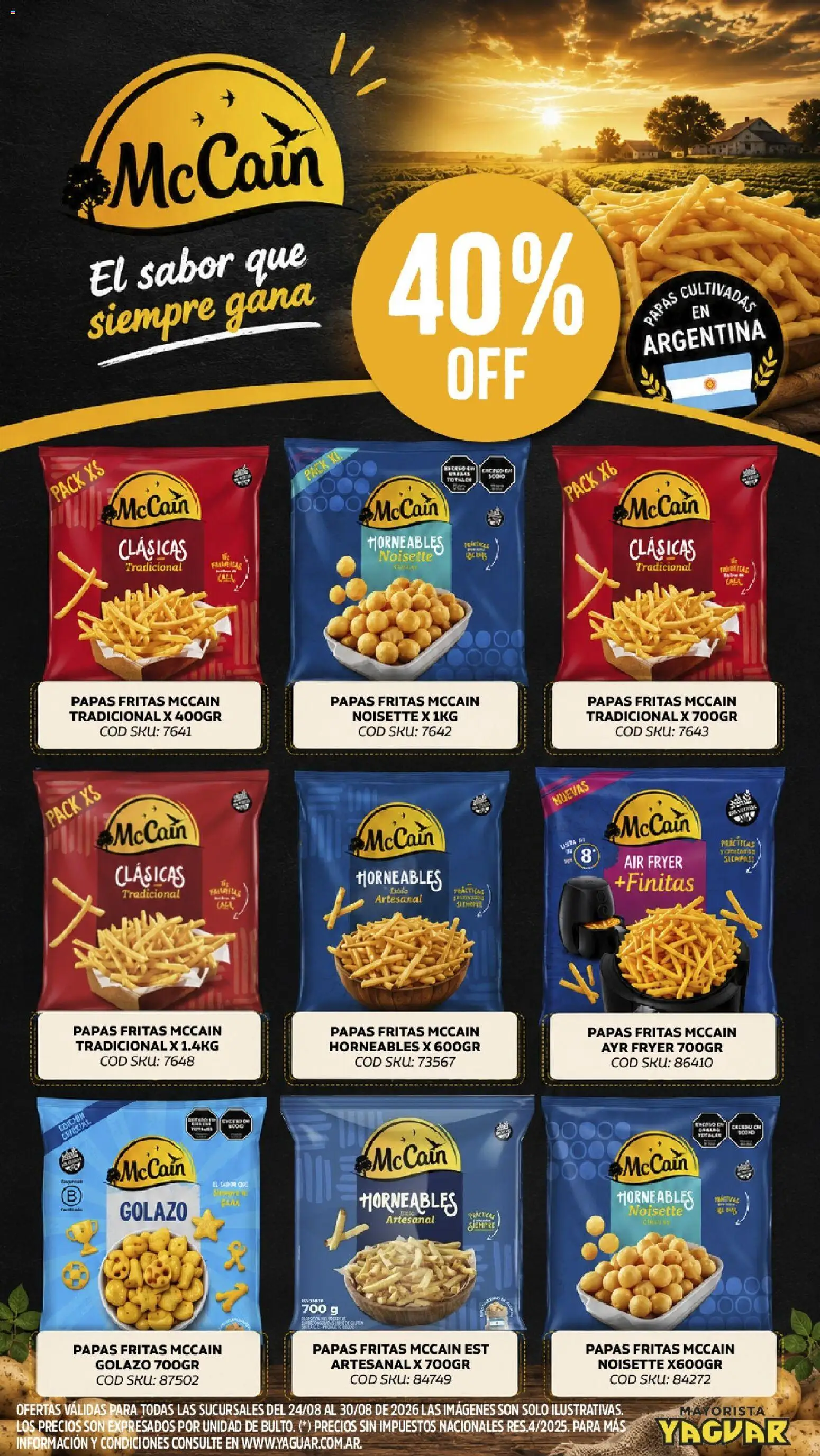 Yaguar - Aliados de tu bolsillo Parque Chacabuco │ válido desde el 24/08/2026 | Página: 2 | Productos: Papas, Papas fritas