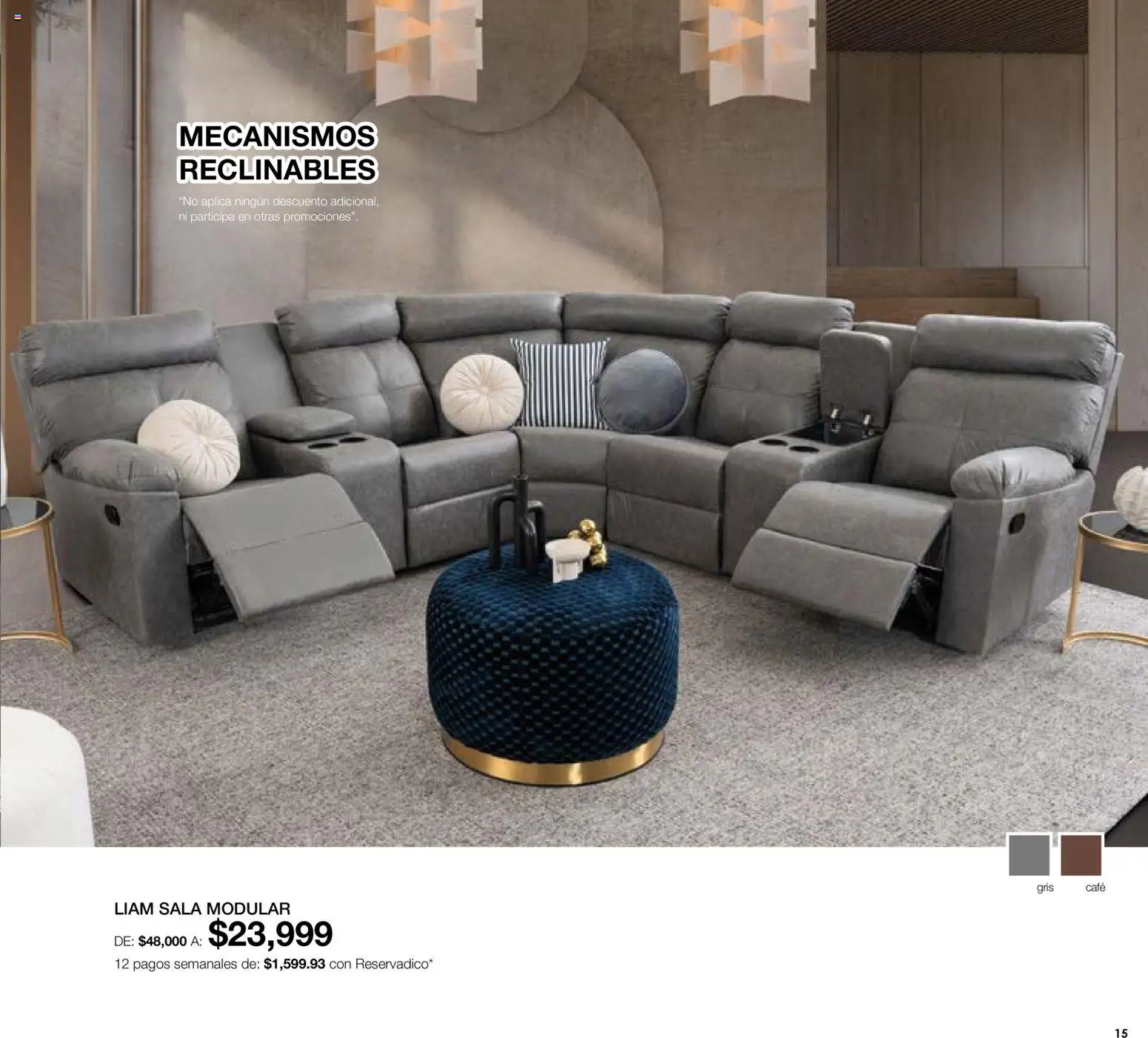 Nuevas ofertas de Muebles Dico válidas en toda la República Mexicana desde el 01/08/2026. ¡Encuentra las mejores ofertas en Muebles Dico catálogo! | Página: 15 | Productos: Café, Modular