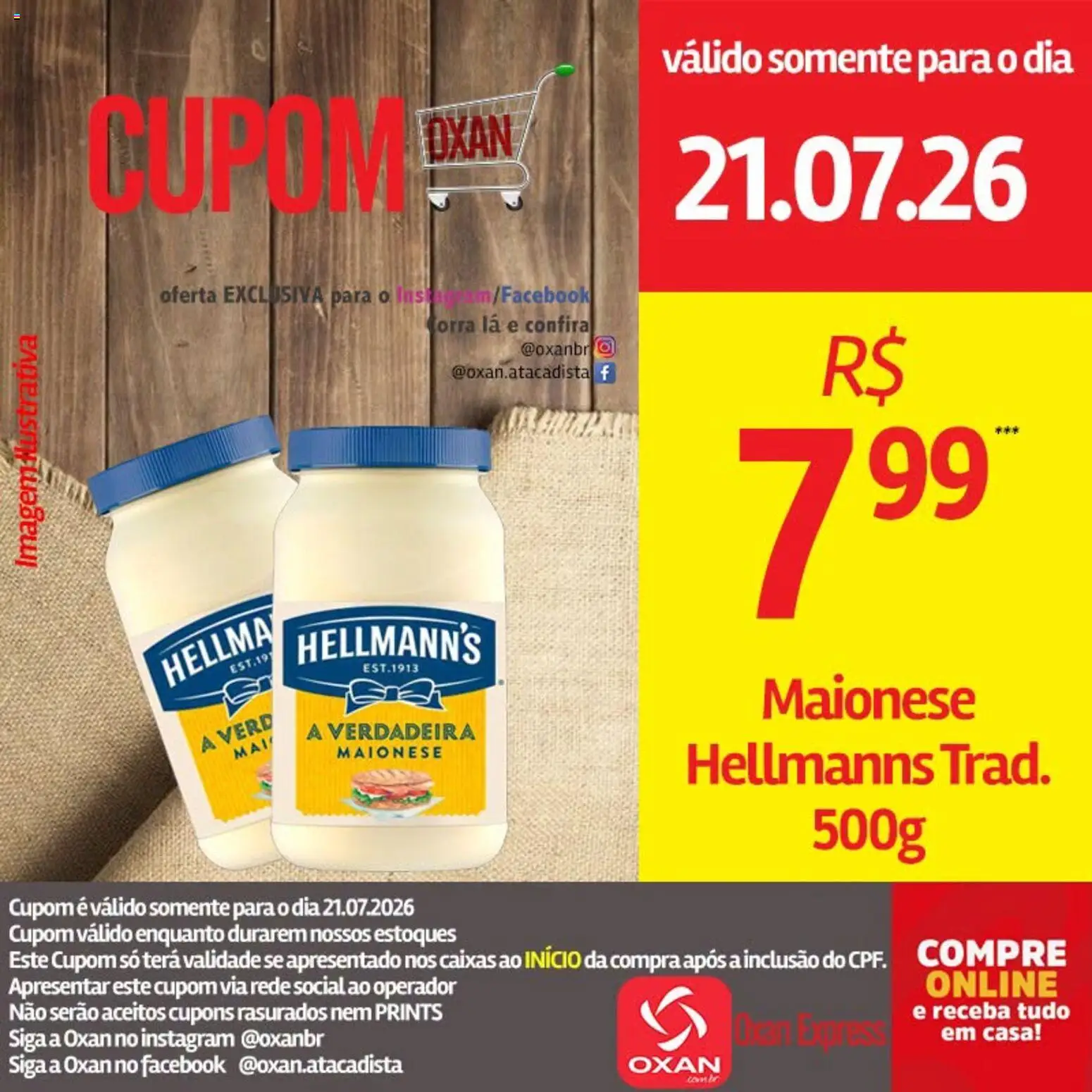 Oxan Atacadista Folheto - válido de 21/07/2026 | Página: 10 | Produtos: Maionese