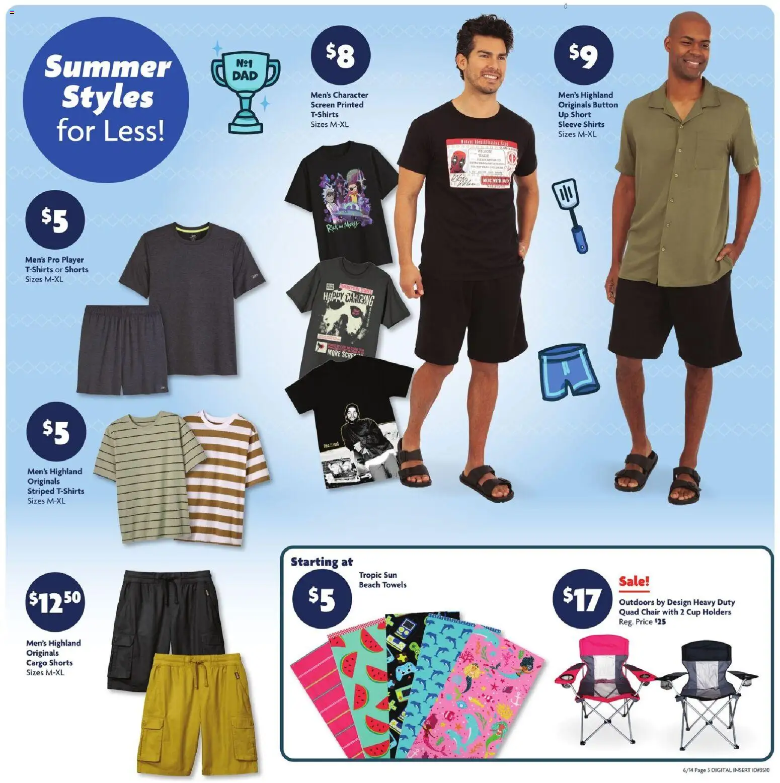 Family Dollar Weekly Ad - valid from 14.06.2026 | Page: 2 | Products: Chair, Shorts, Player