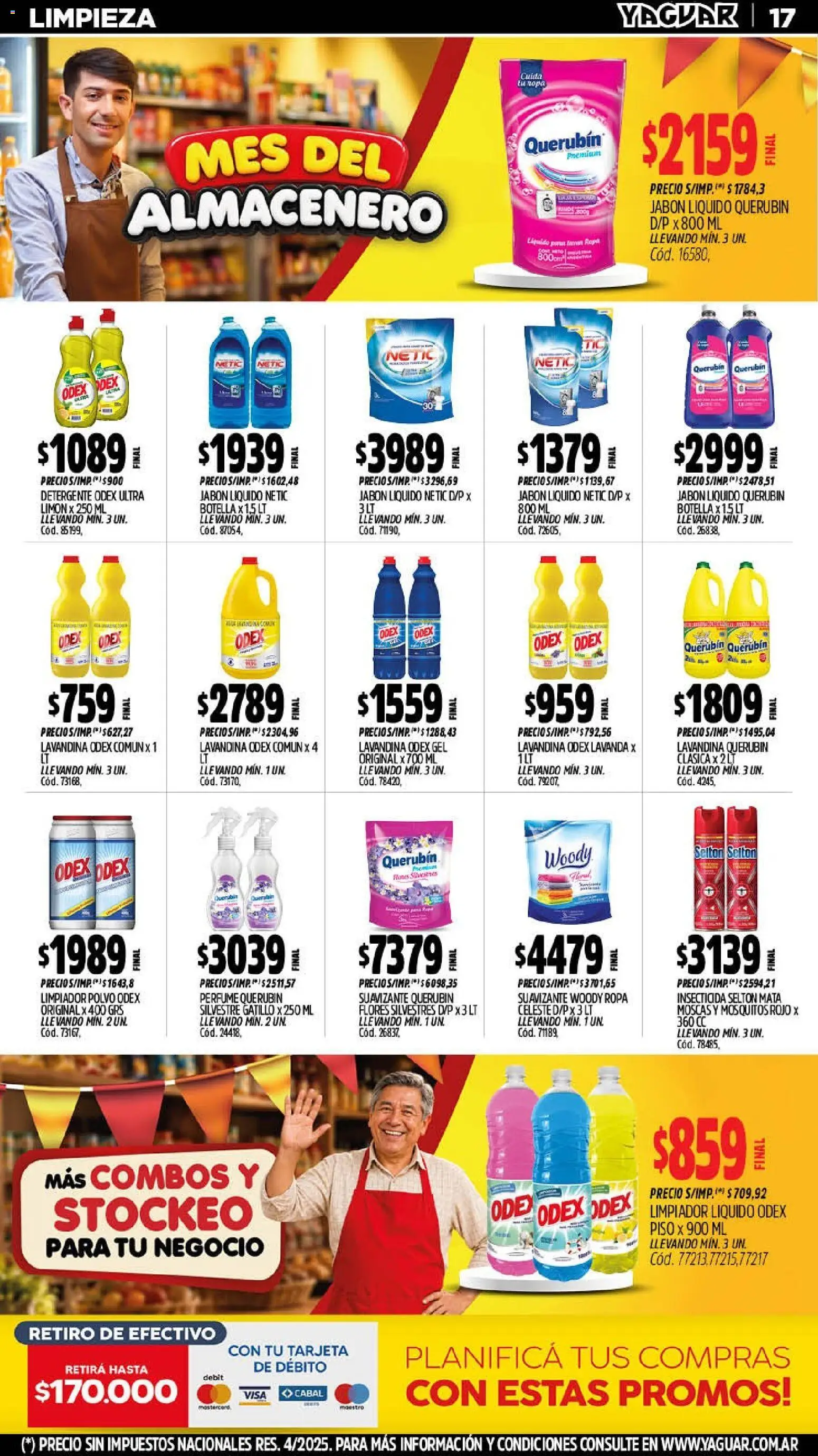 Yaguar - Oferta Semanal Trelew │ válido desde el 07/09/2026 | Página: 17 | Productos: Botella, Detergente, Limón, Suavizante