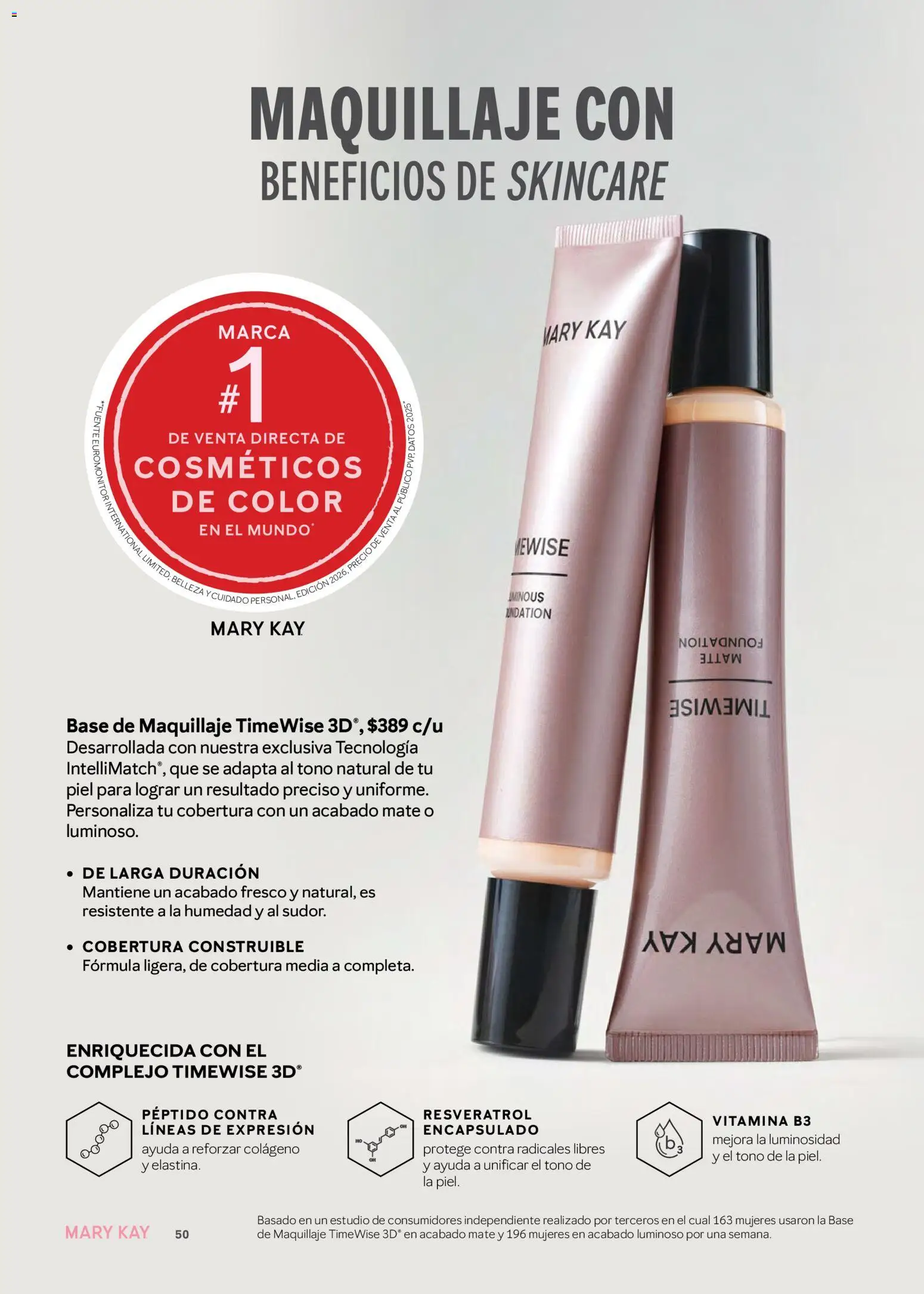 Nuevas ofertas de Mary Kay válidas en toda la República Mexicana desde el 01/09/2026. ¡Encuentra las mejores ofertas en Mary Kay catálogo! | Página: 50 | Productos: Base de maquillaje, Mate, Maquillaje