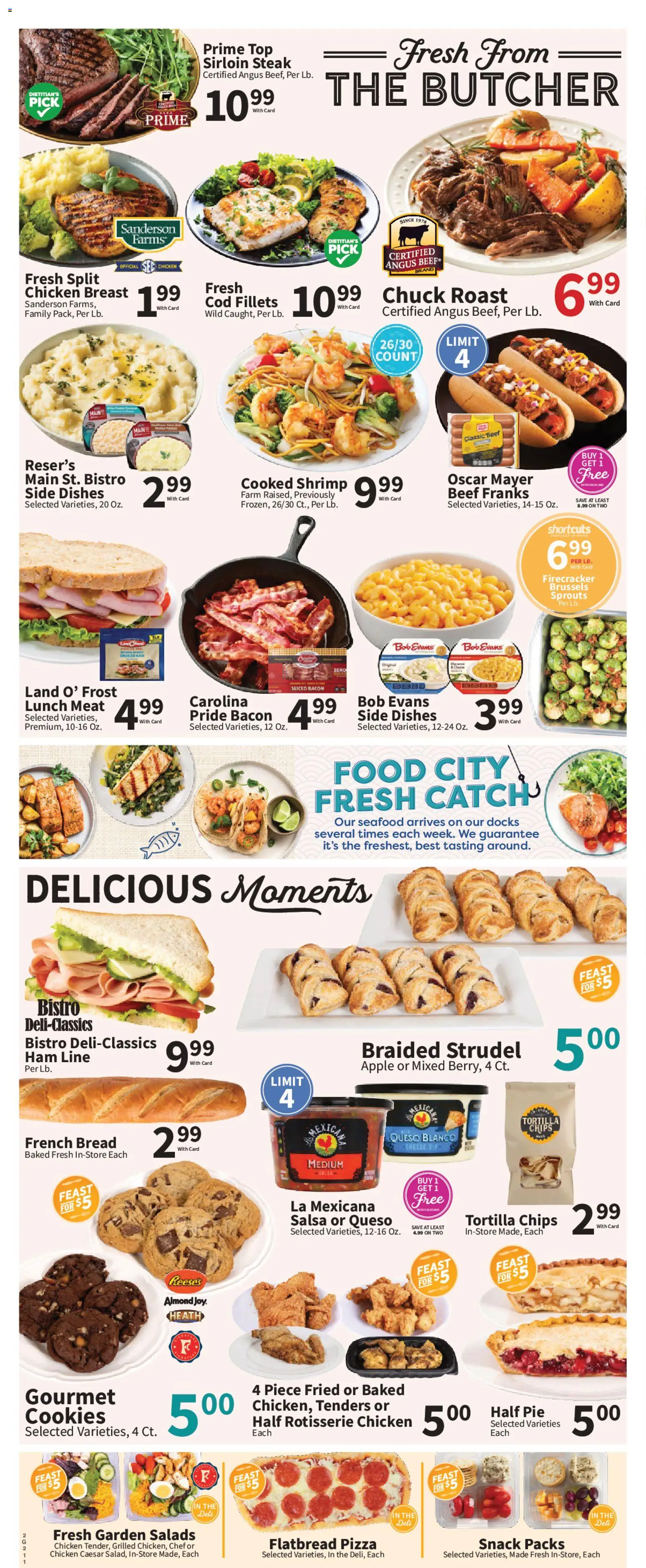 Food City Weekly Ad - valid from 07/08/2026 | Page: 4 | Products: Brussels Sprouts, Beef, Chips, Seafood