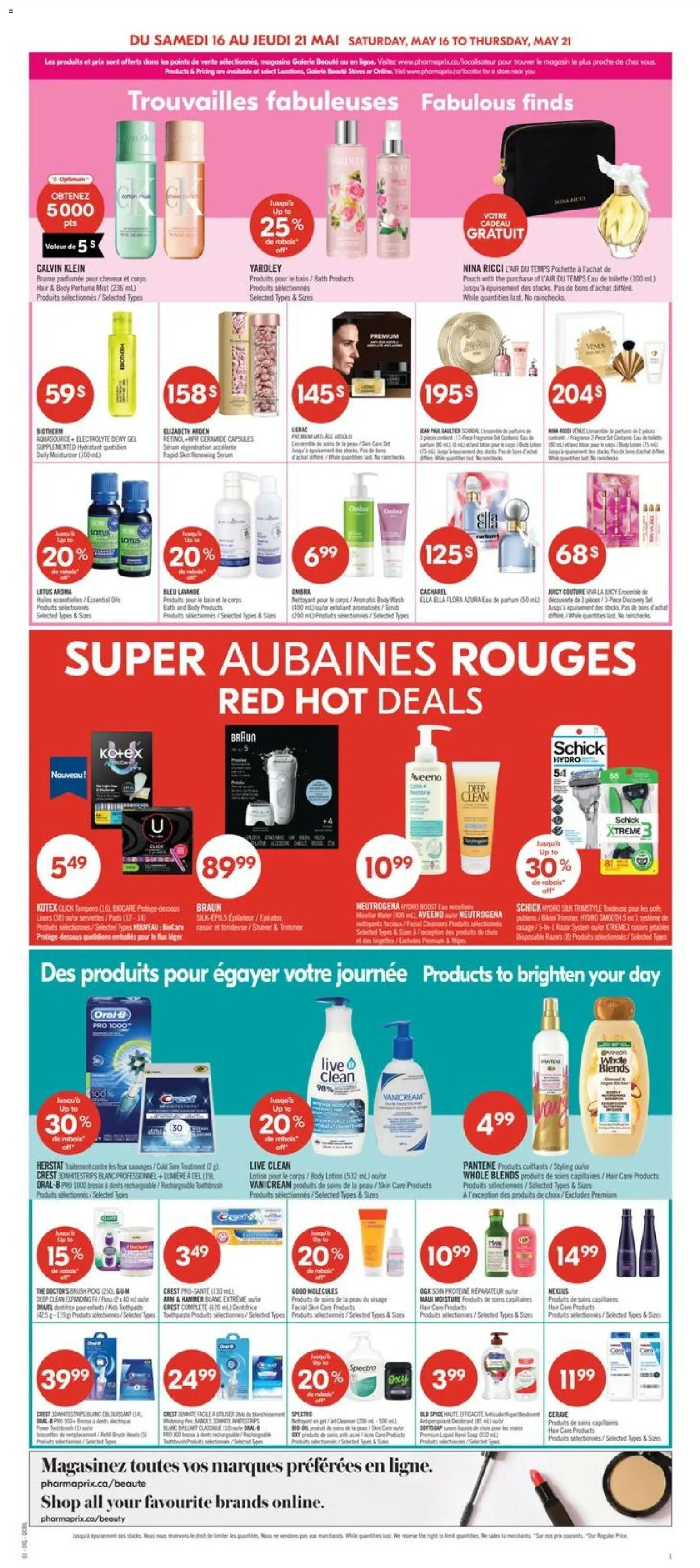 Pharmaprix flyer valid from 15.05.2026 | Page: 12 | Products: Epilator, Shaver, Deodorant, Antiperspirant
