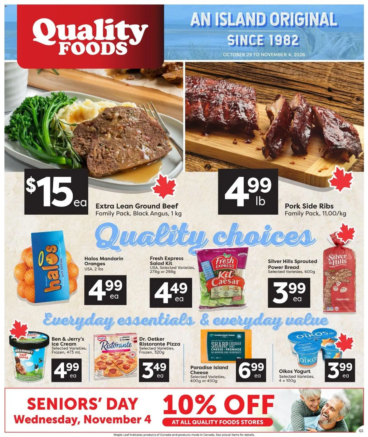 Quality Foods flyer valid from Oct 29, 2026 | Page: 1
