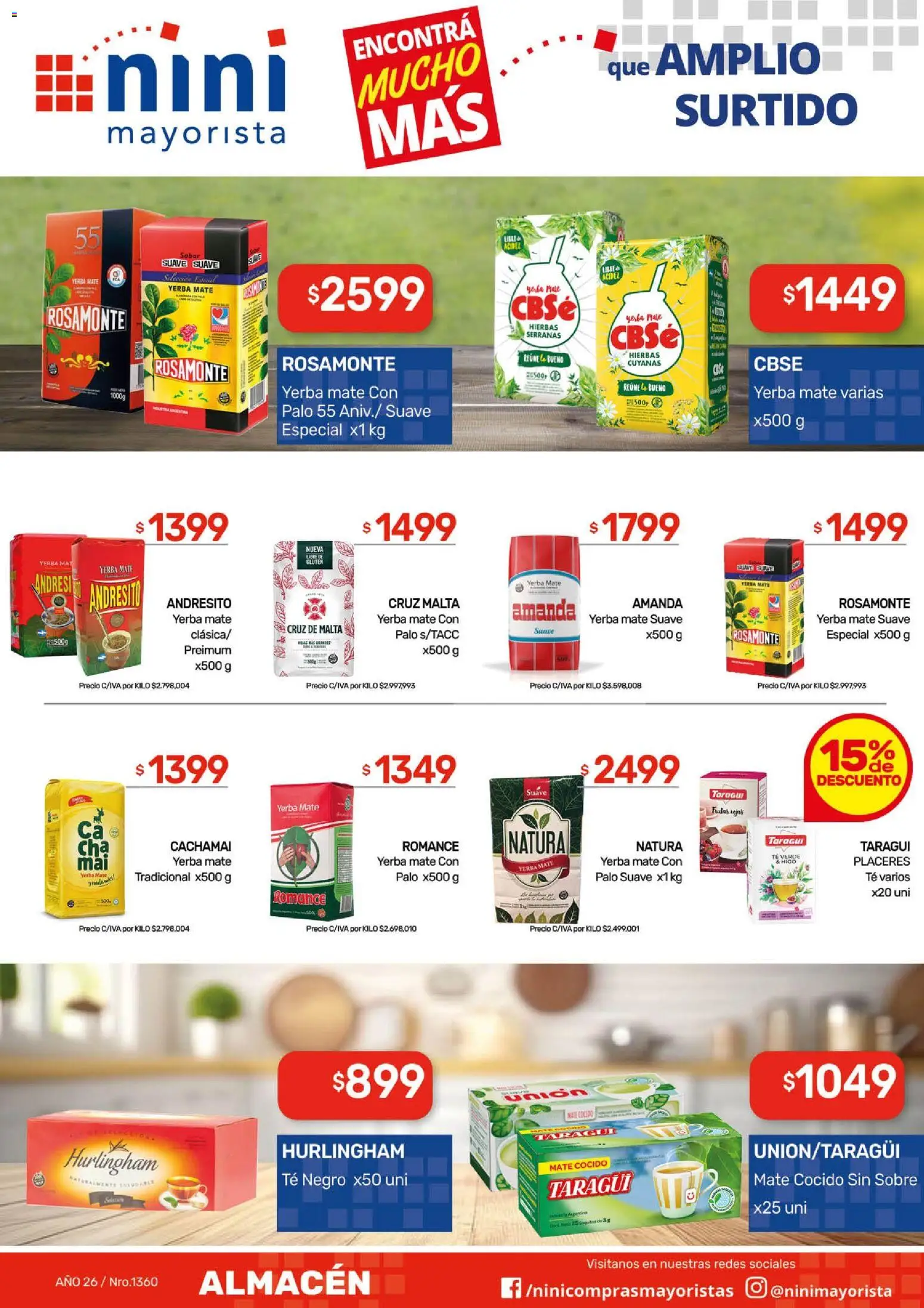 NINI Mayorista ofertas │ válido desde el 18.05.2026 | Página: 28 | Productos: Mate, Sobre, Té, Mate cocido