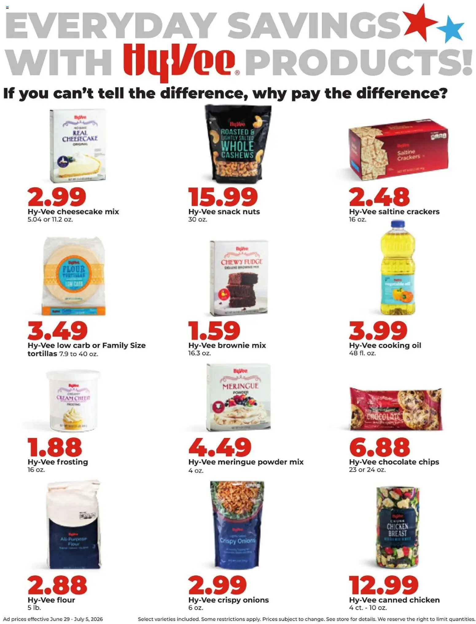 HyVee Weekly Ad - valid from 06/29/2026 | Page: 21 | Products: Powder, Oil, Chips, Nuts