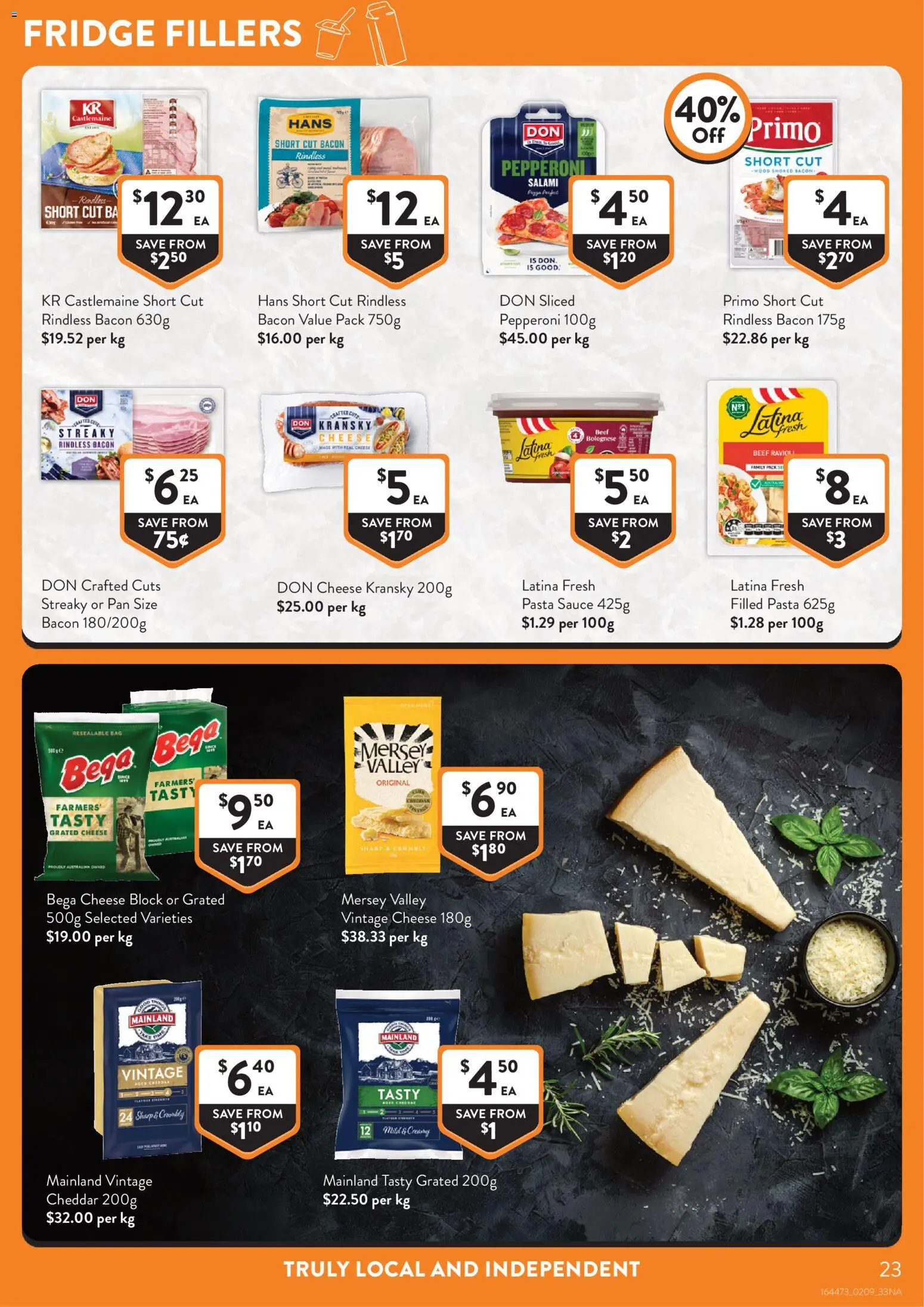 Foodworks catalogue - valid from 02/09/2026 | Page: 23 | Products: Bacon, Beef, Cheddar, Grated cheese