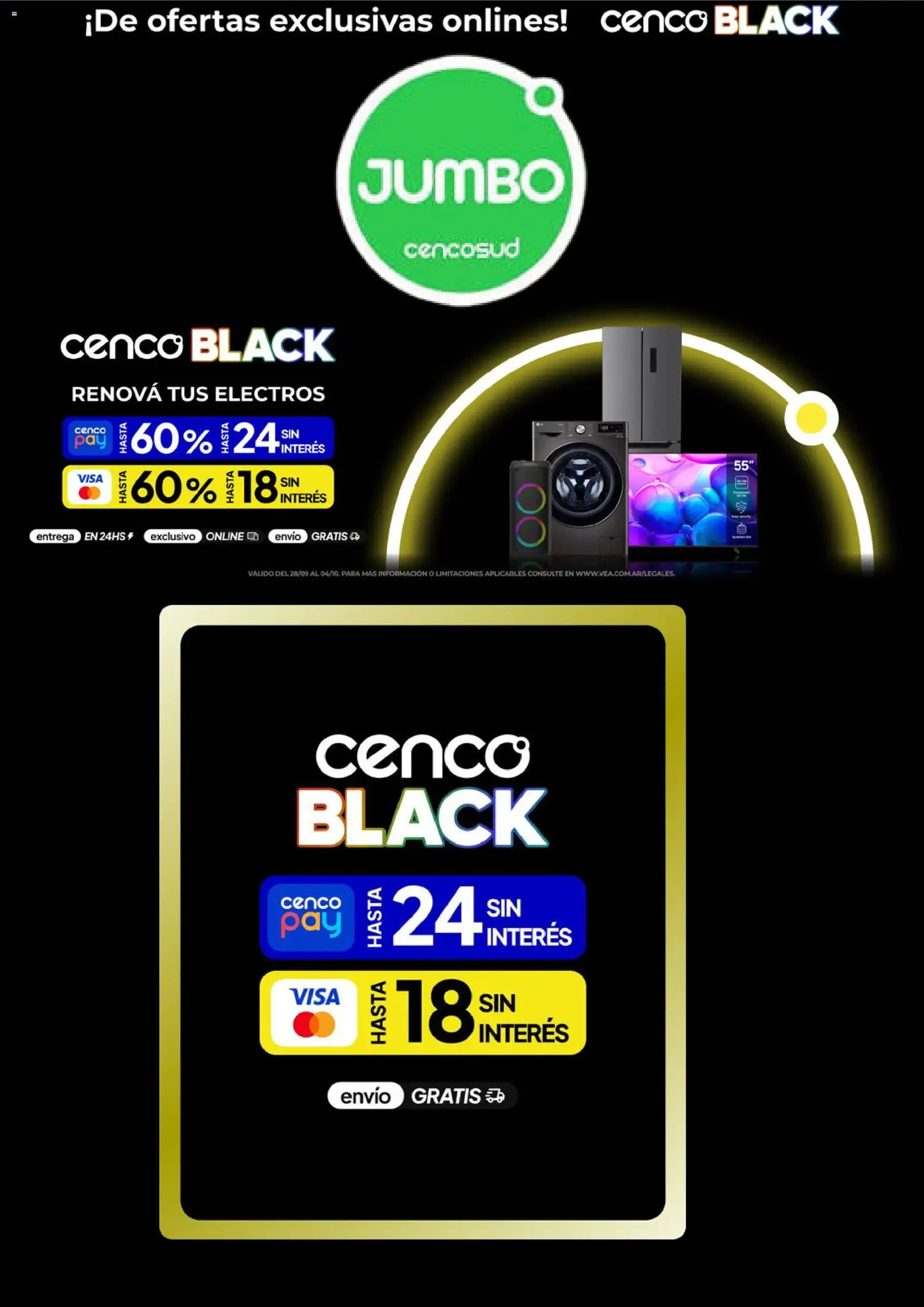 Jumbo Cenco Black Lunes 28 de Septiembre
