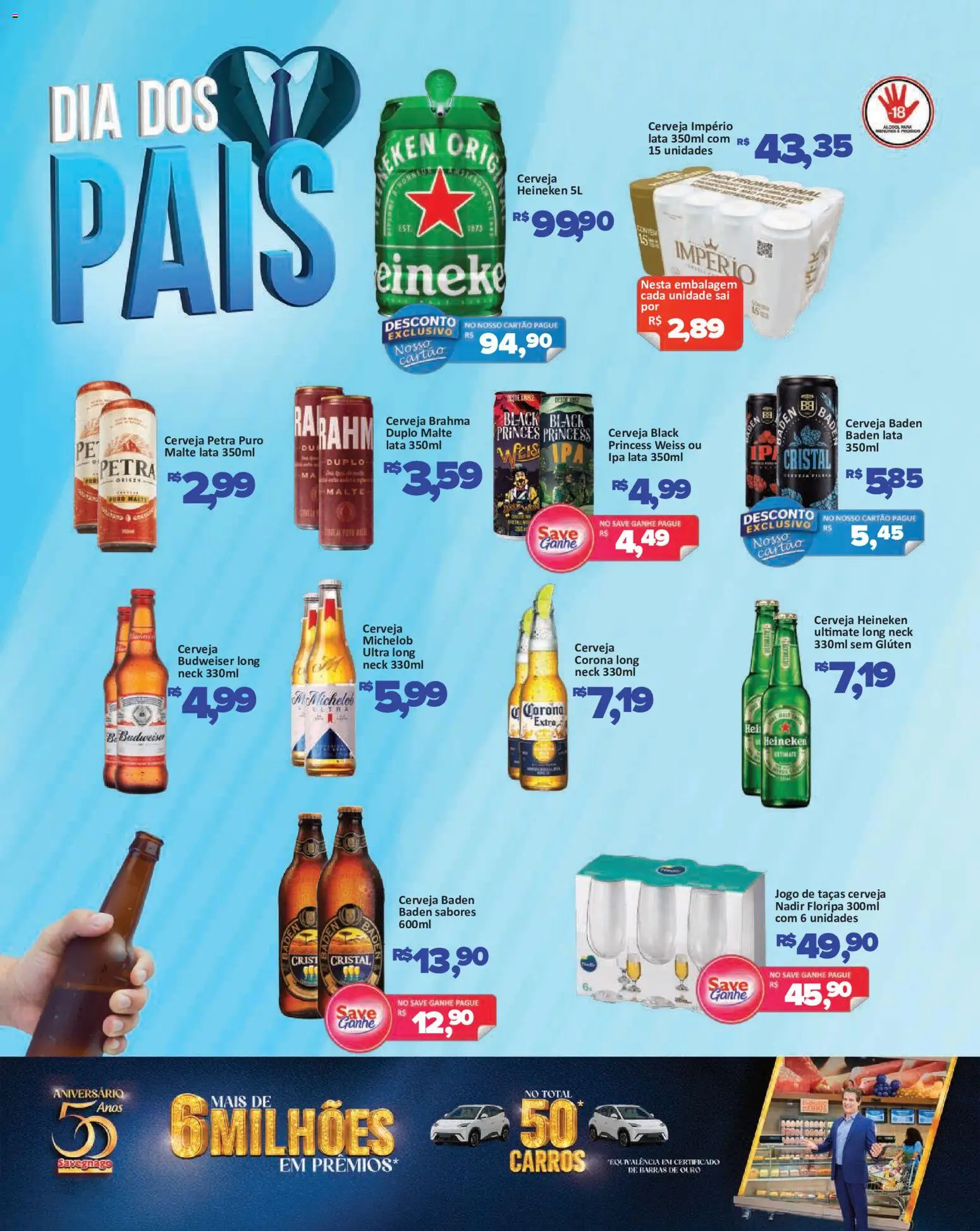 Savegnago Folheto - válido de 23/07/2026 | Página: 6 | Produtos: Taças, Cerveja, Cerveja Heineken, Heineken