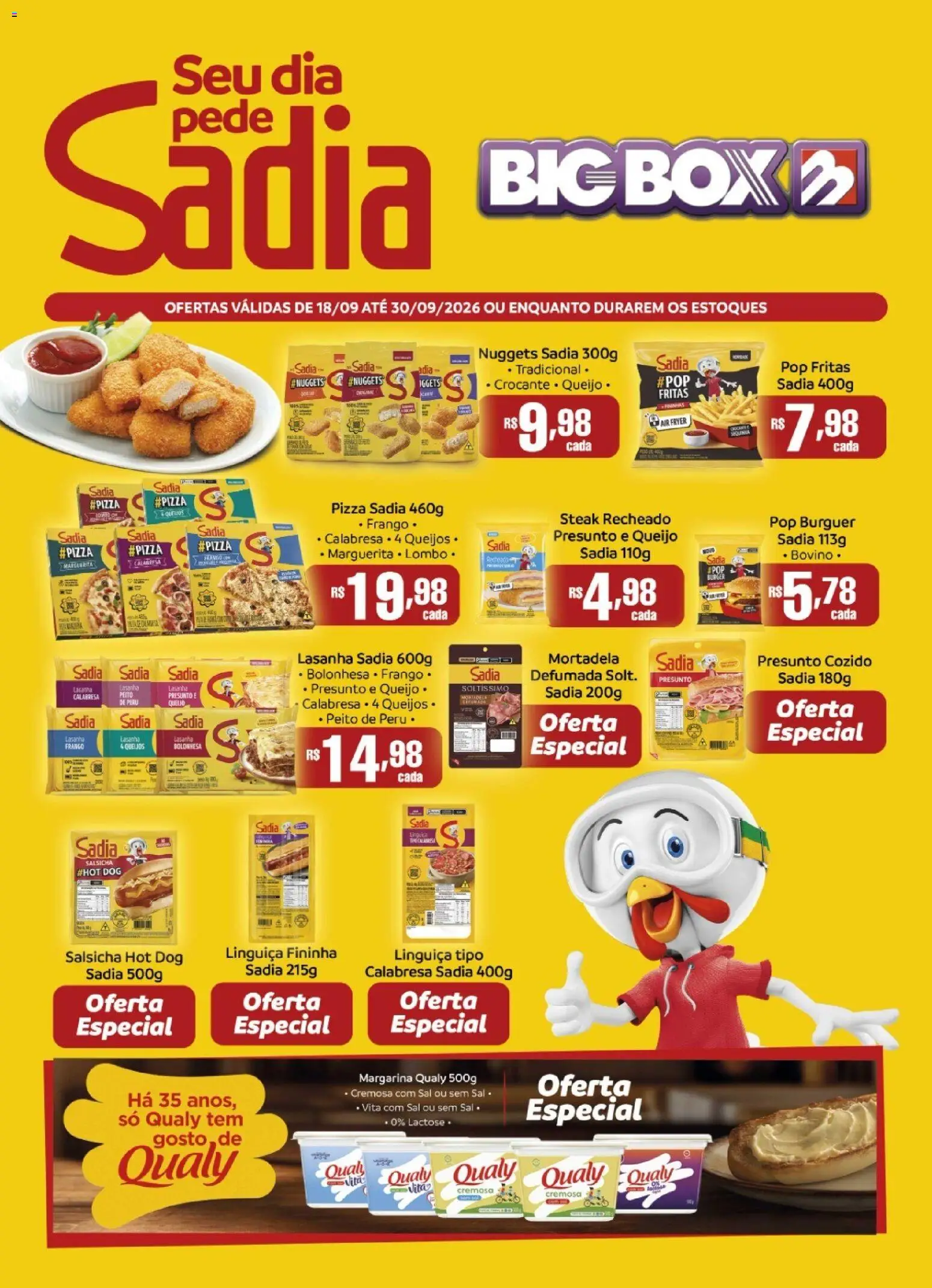 Big Box Folheto - válido de 18/09/2026 | Página: 1 | Produtos: Air fryer, Linguiça, Peru, Sal