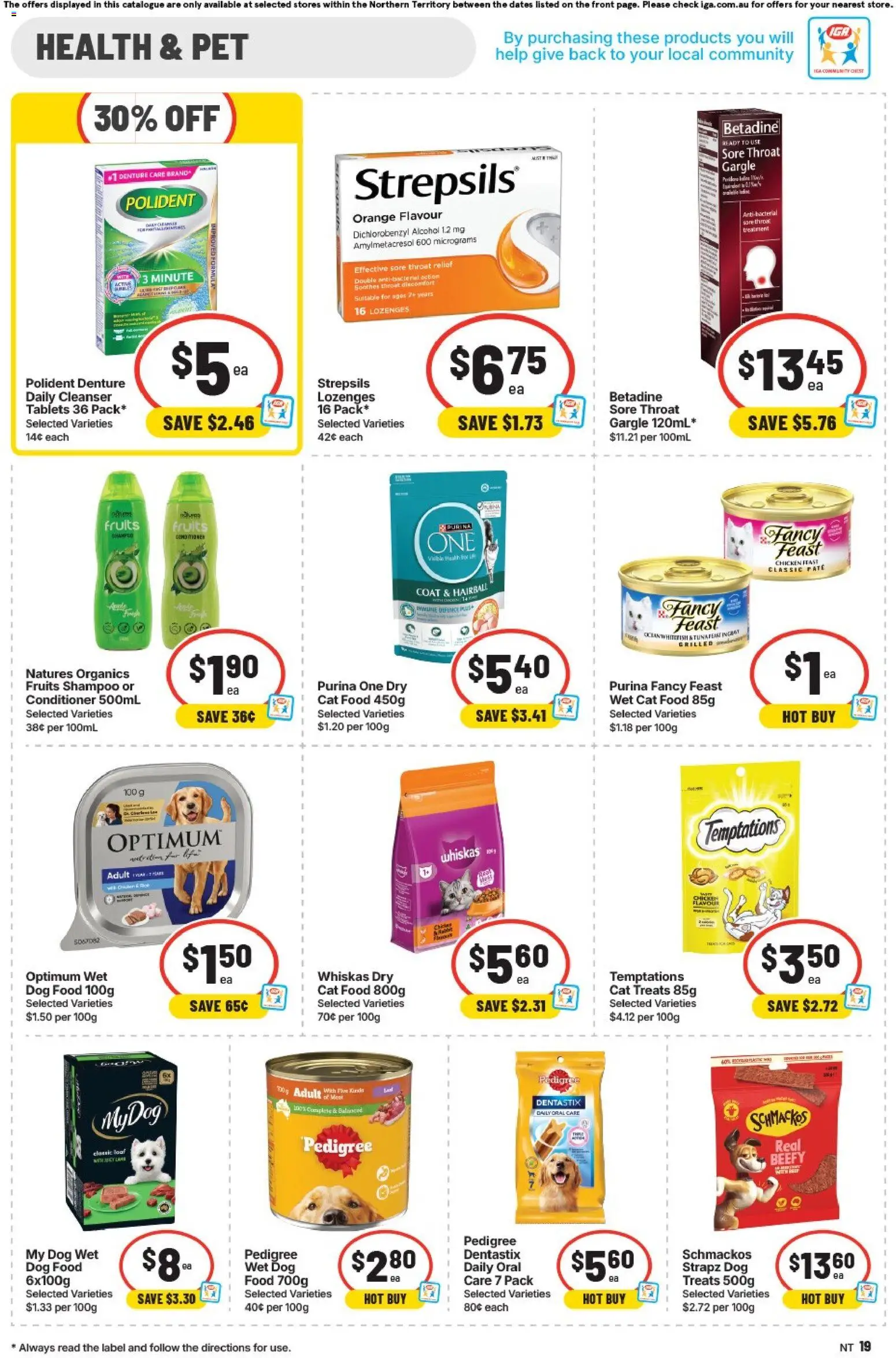 IGA catalogue - valid from 05/08/2026 | Page: 21 | Products: Shampoo, Chicken, Coat, Tablets