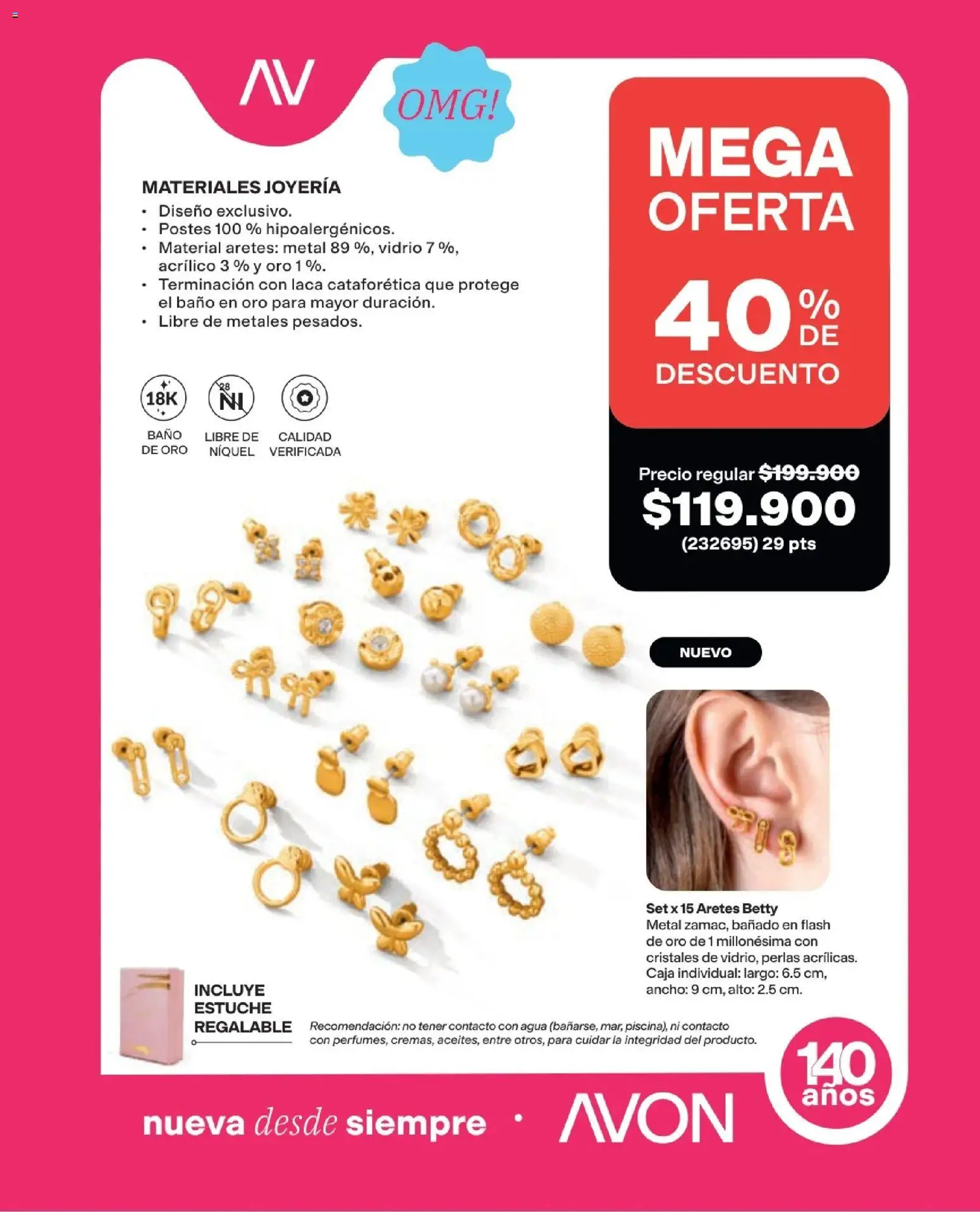Avon revista - valida desde el 16/08/2026 | Página: 177 | Productos: Aretes, Individual, Caja, Baño