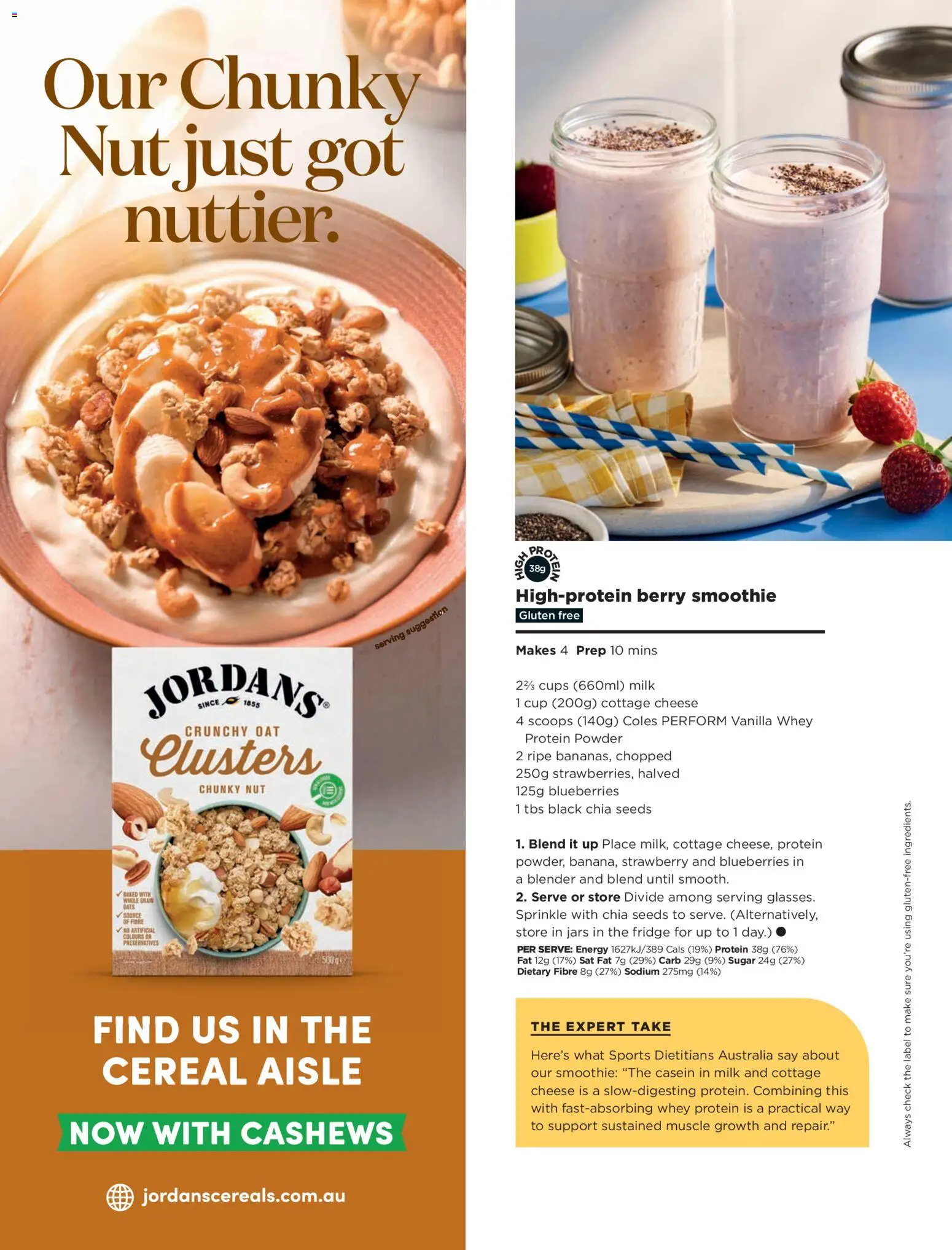 Coles catalogue - valid from 01/10/2026 | Page: 34 | Products: Cups, Whey protein, Seeds, Fridge