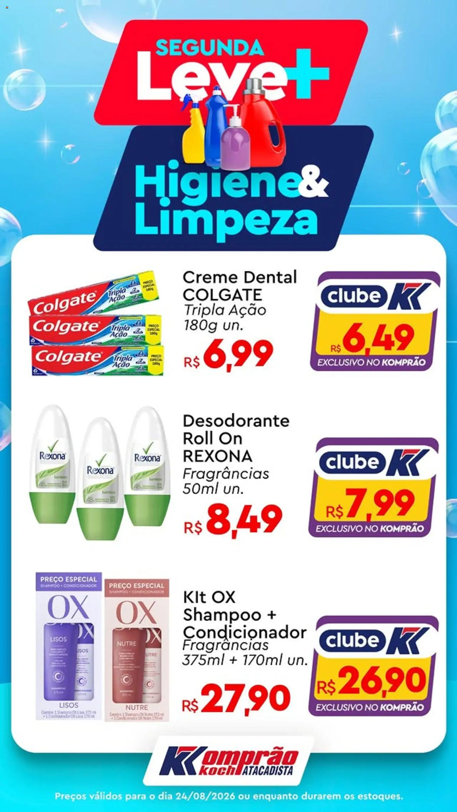 Komprao Atacadista Folheto - válido de 24/08/2026 | Página: 4 | Produtos: Shampoo, Condicionador, Desodorante, Rexona
