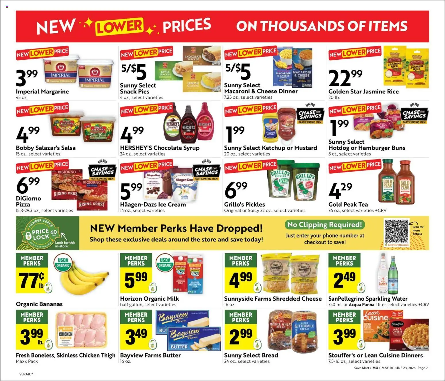 Save Mart Big Book of Savings - valid from 20.05.2026 | Page: 7 | Products: Milk, Cheese, Bananas, Ketchup
