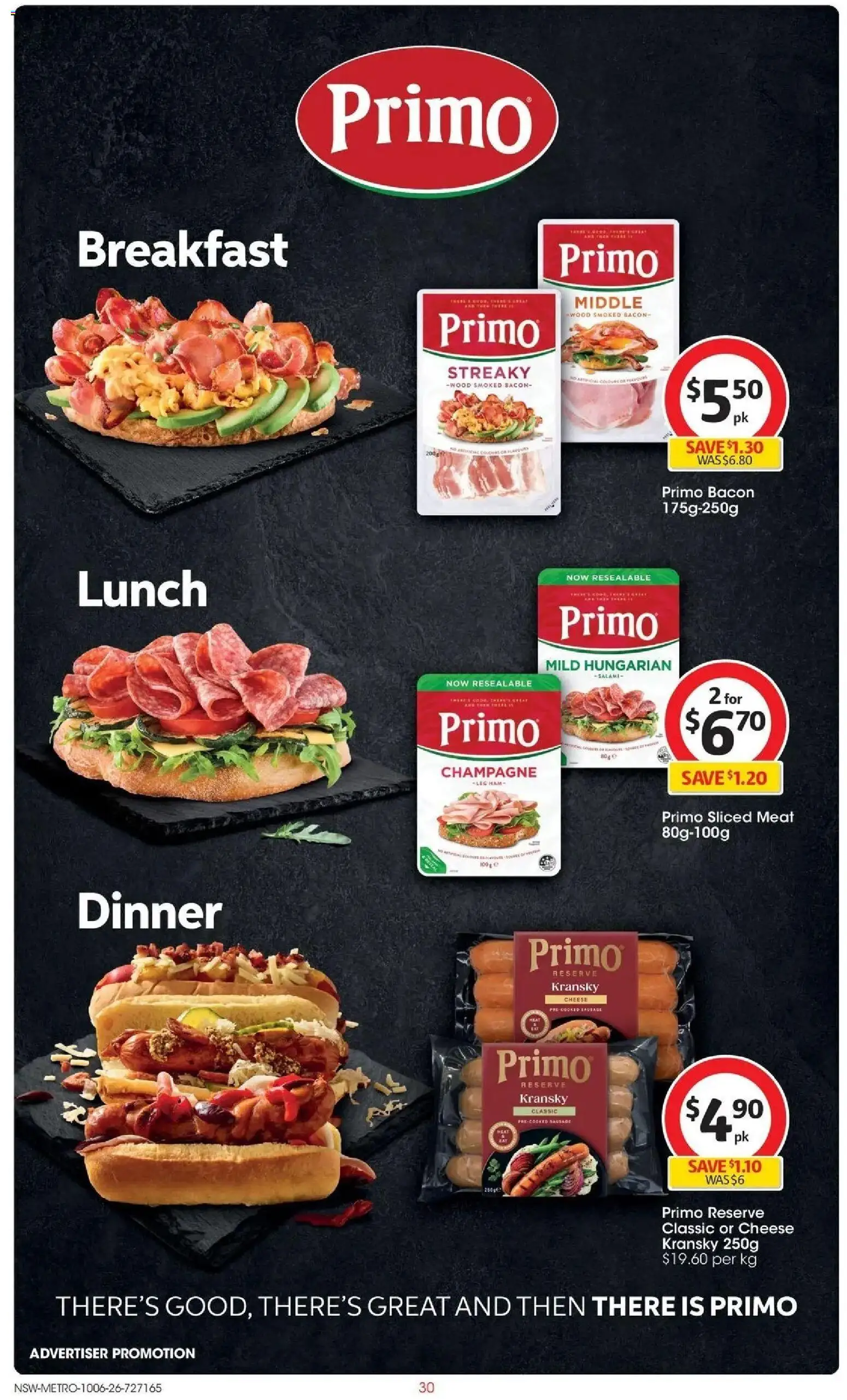 Coles catalogue - valid from 10.06.2026 | Page: 30 | Products: Bacon, Cheese, Ham, Meat