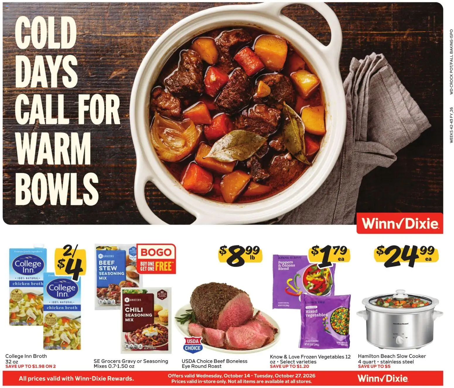 Winn Dixie In-Store Flyer - valid from 10/14/2026 | Page: 1