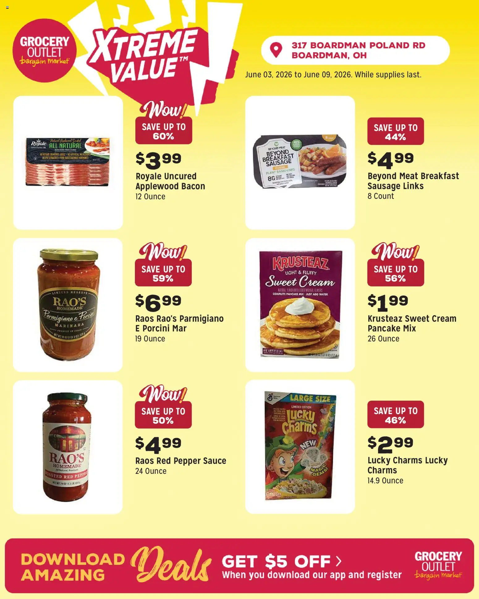 Grocery Outlet Weekly Ad - OH - valid from 03.06.2026 | Page: 5 | Products: Cream, Water, Sauce, Pepper