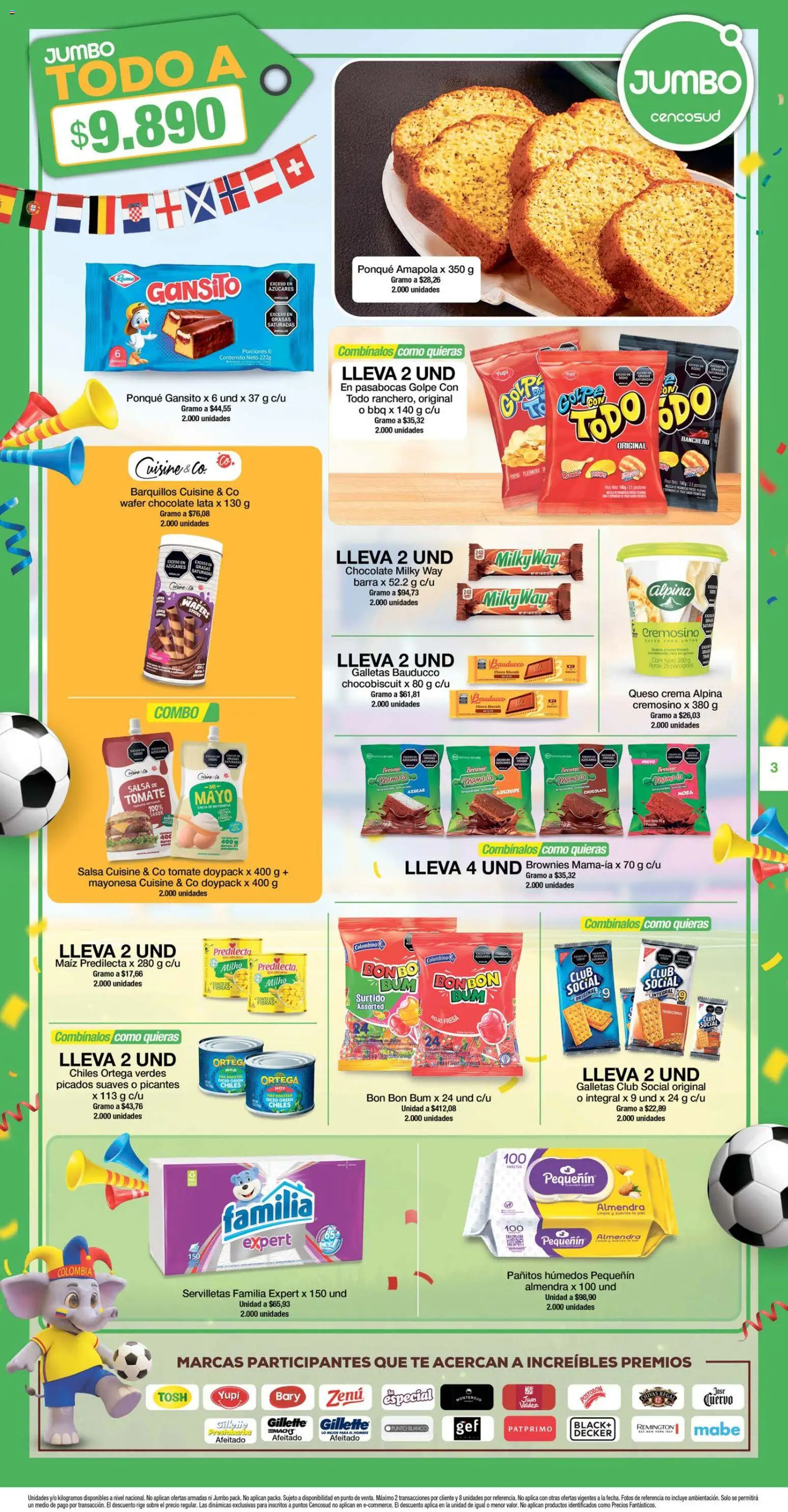 Jumbo revista - valida desde el 18.06.2026 | Página: 3 | Productos: Té, Huevo, Horno de pan, Crema de leche